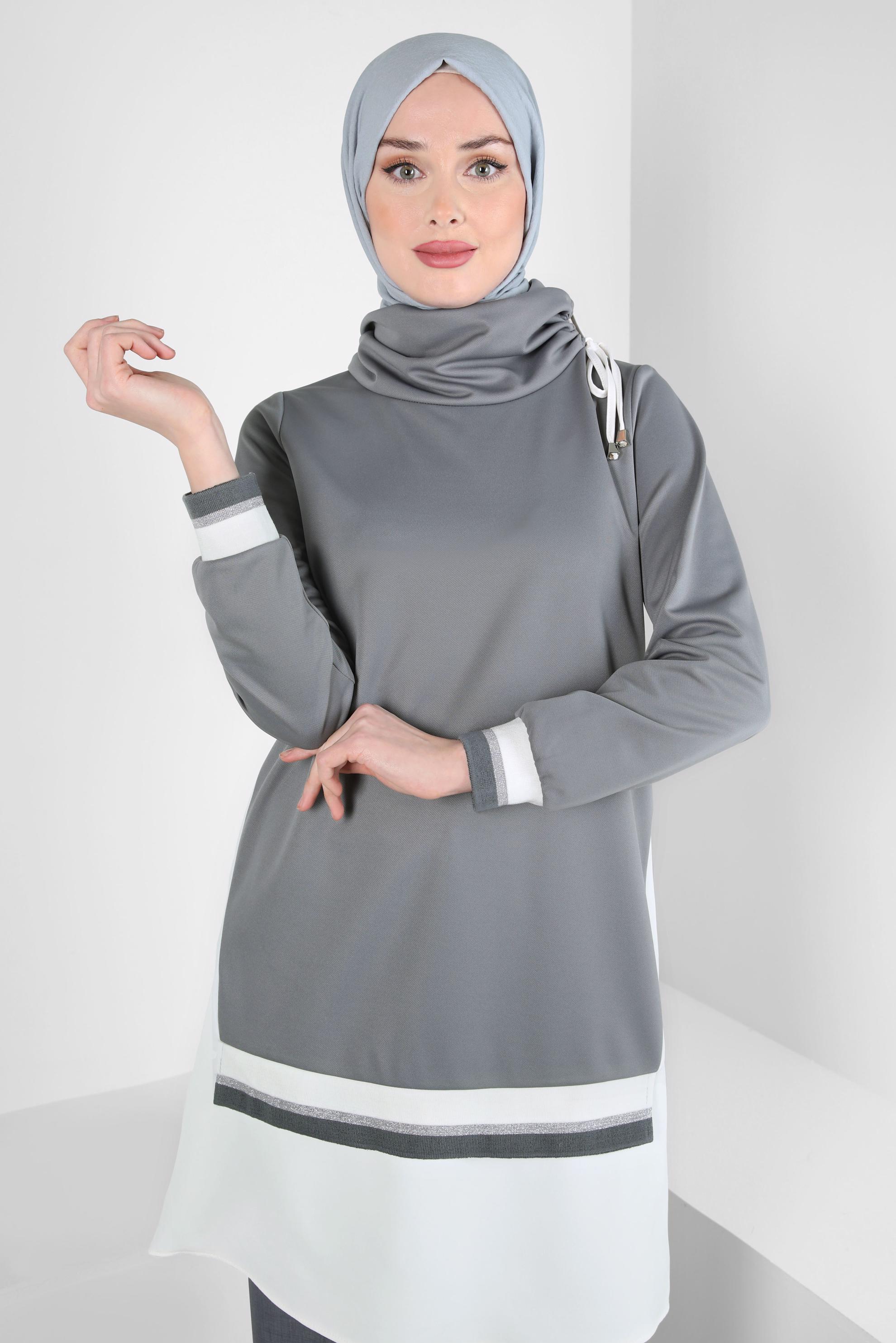 Hijab clothing GREY TURTLENECK TUNIC 44235