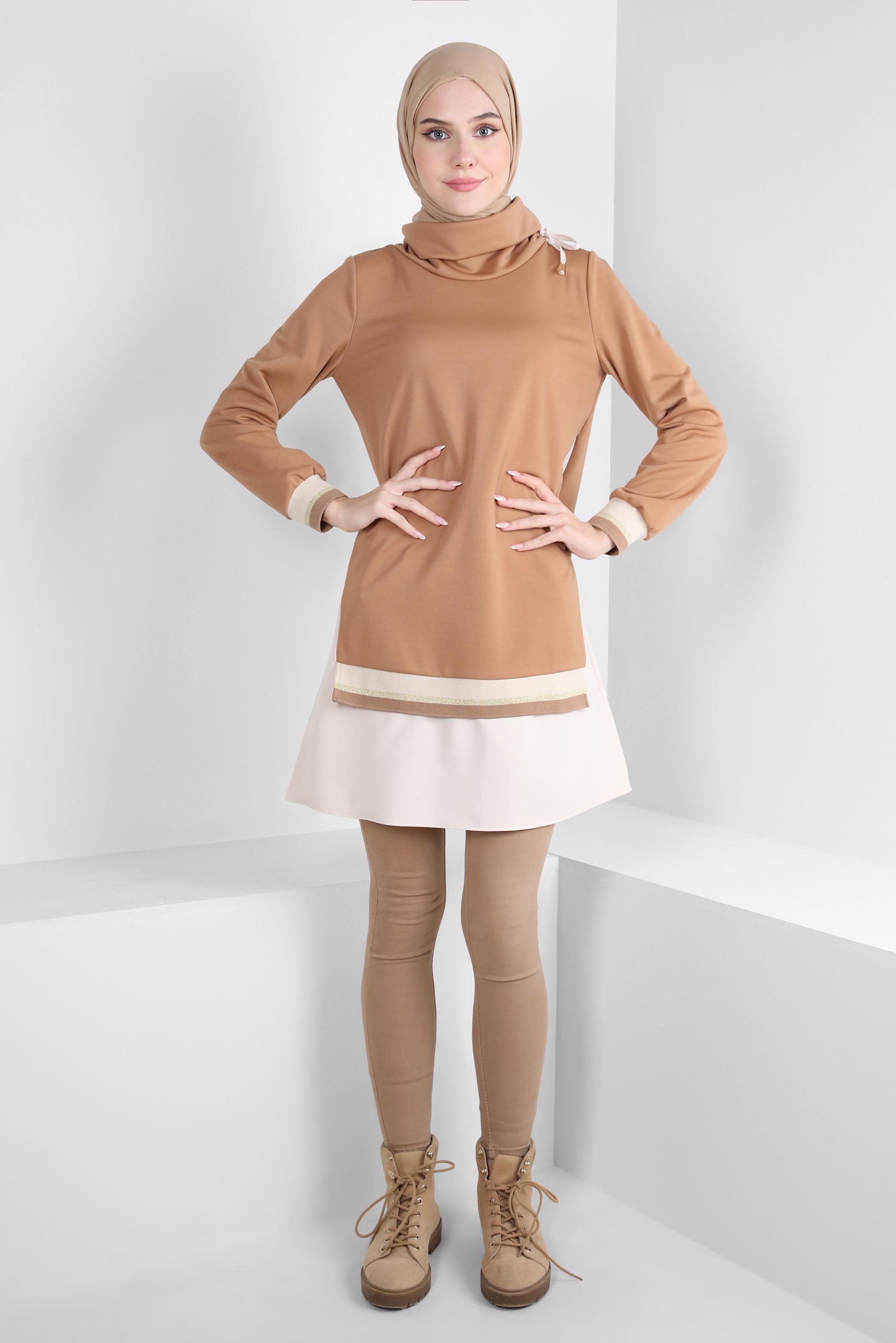 Hijab clothing BROWN TURTLENECK TUNIC 44235