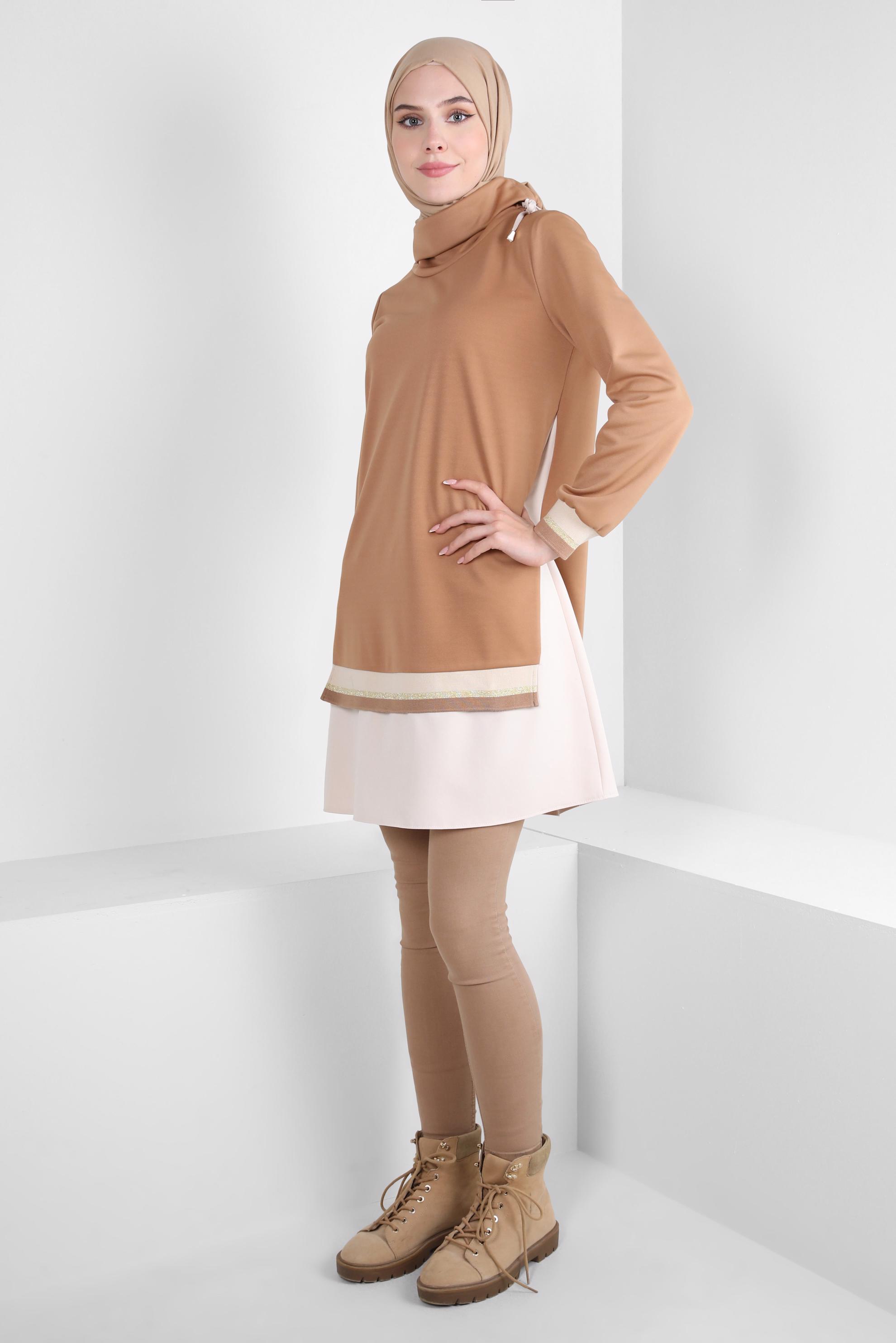 Hijab clothing BROWN TURTLENECK TUNIC 44235