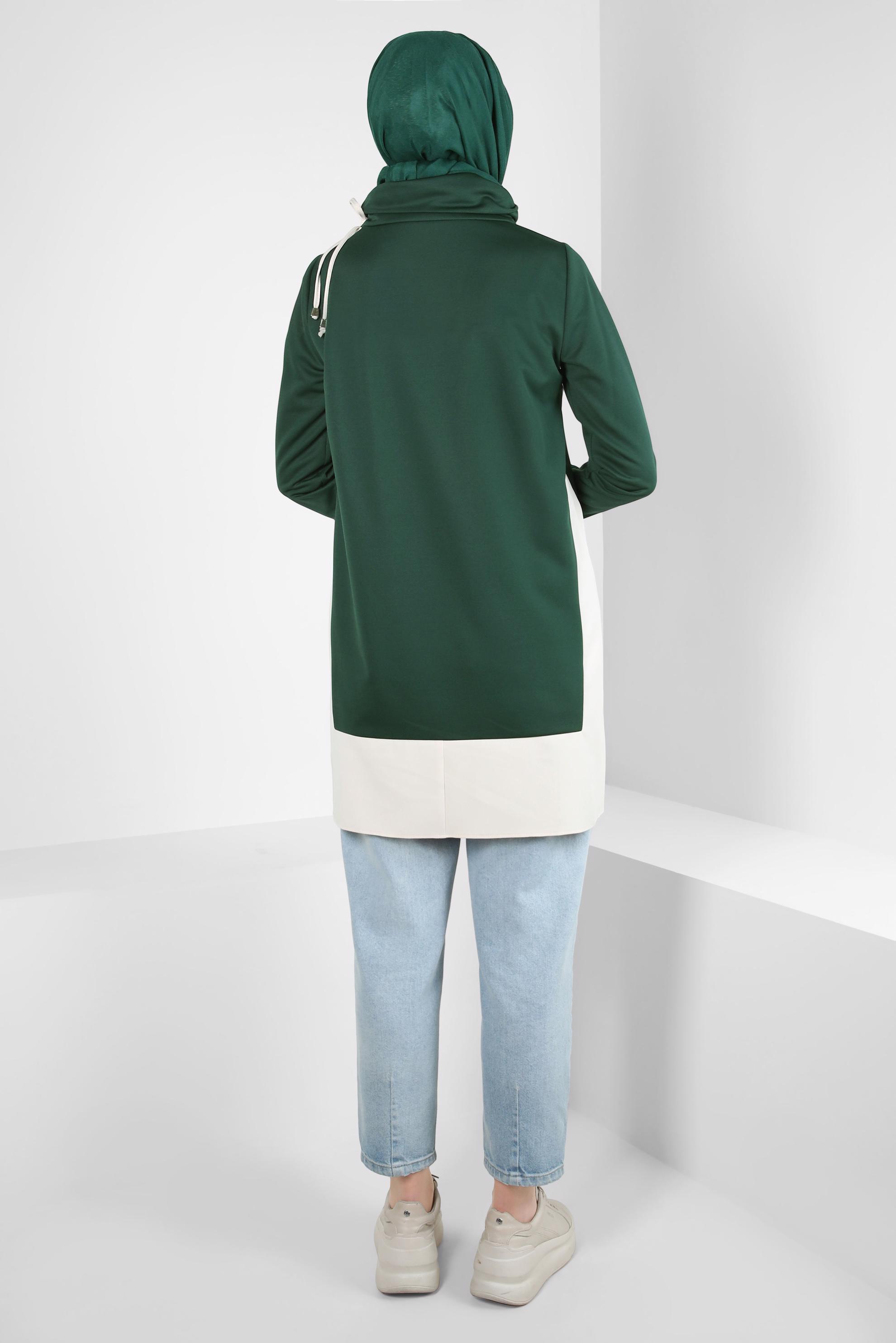 Hijab clothing GREEN TURTLENECK TUNIC 44235