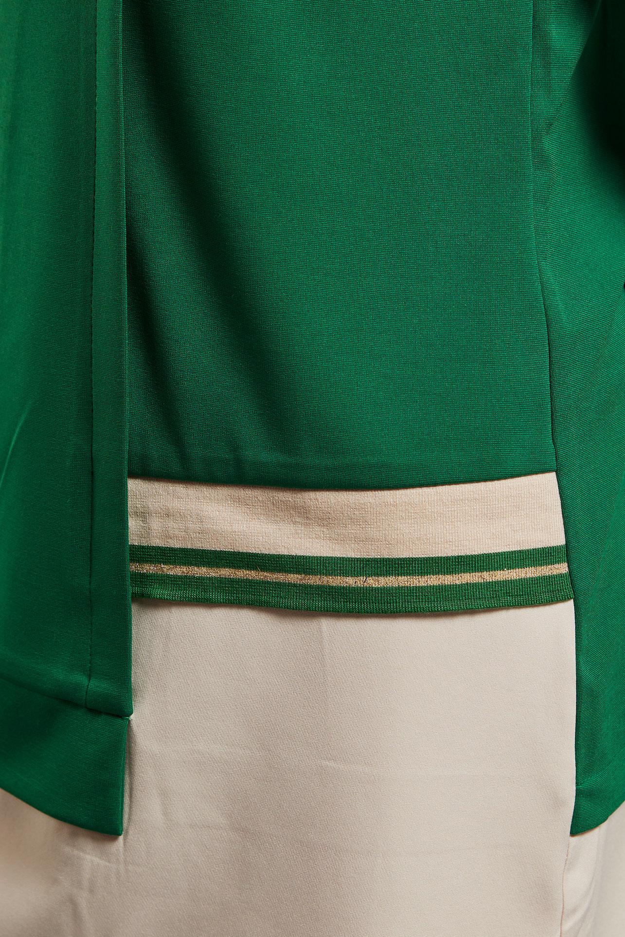 Tesettür giyim YEŞİL CEP DETAYLI TUNİK 44236