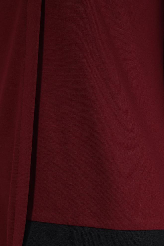 Hijab clothing CLARET RED TUNIC WITH POCKET DETAIL 44236 - ALVİNA