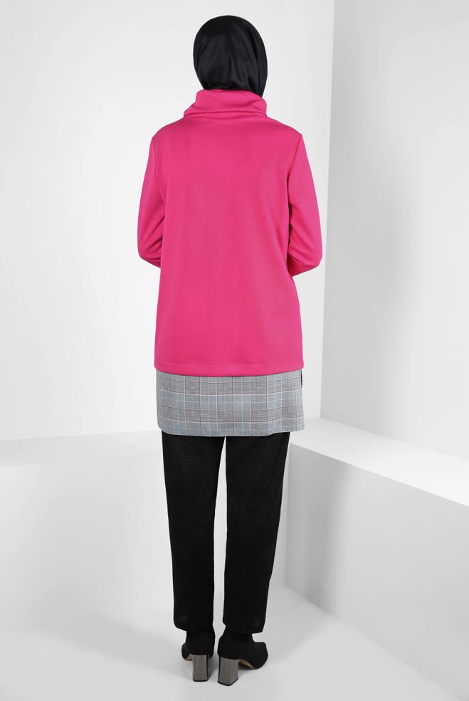 Hijab clothing FUCHSIA SHIRT BINDING TUNIC 44246 - ALVİNA