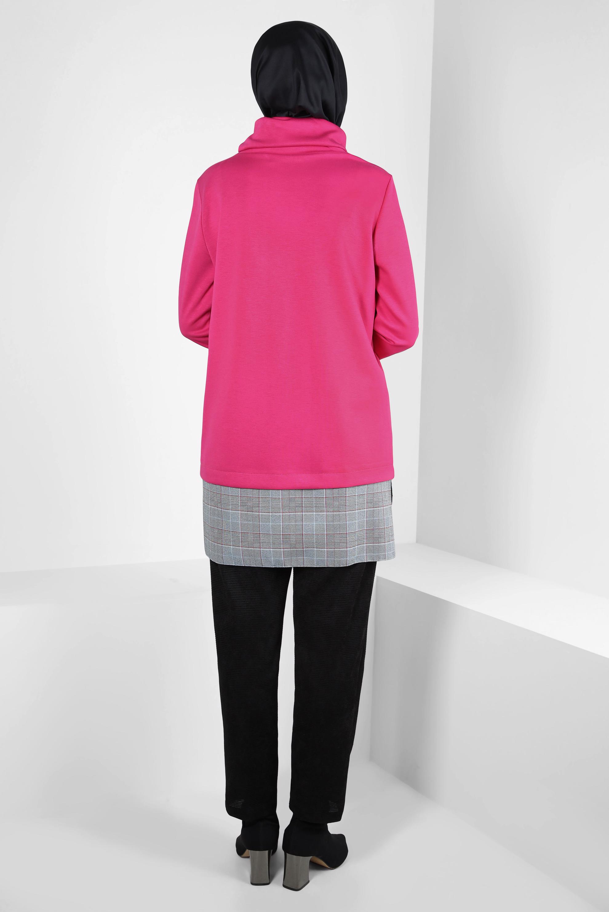 Vêtements hijab FUCHSIA CHEMISE RELIURE TUNIQUE 44246