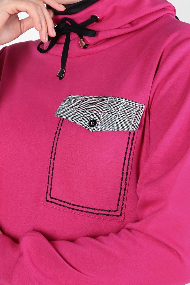 Hijab clothing FUCHSIA SHIRT BINDING TUNIC 44246 - ALVİNA