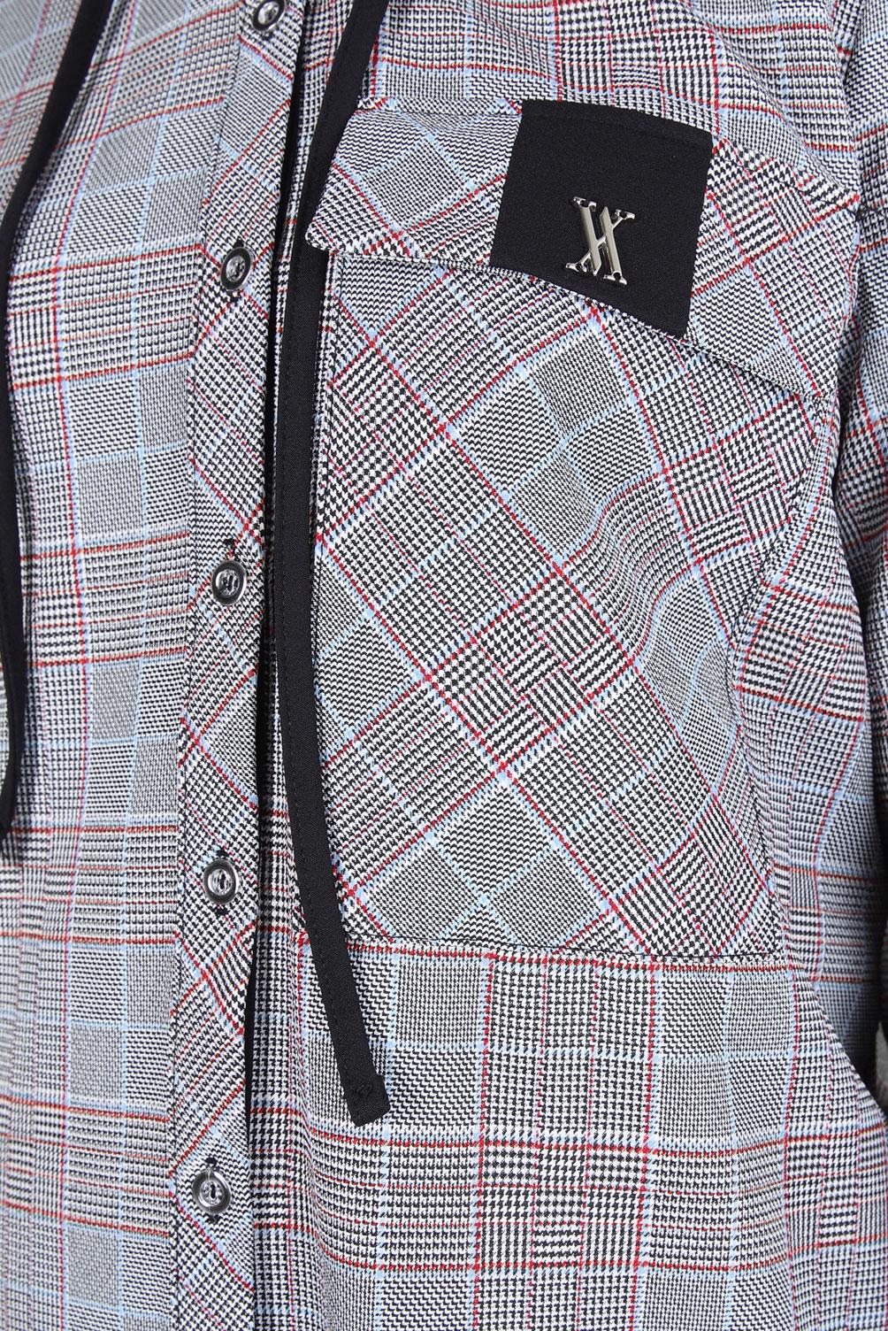 Tesettür giyim MAVİ EKOSE DESENLİ TUNİK 44247