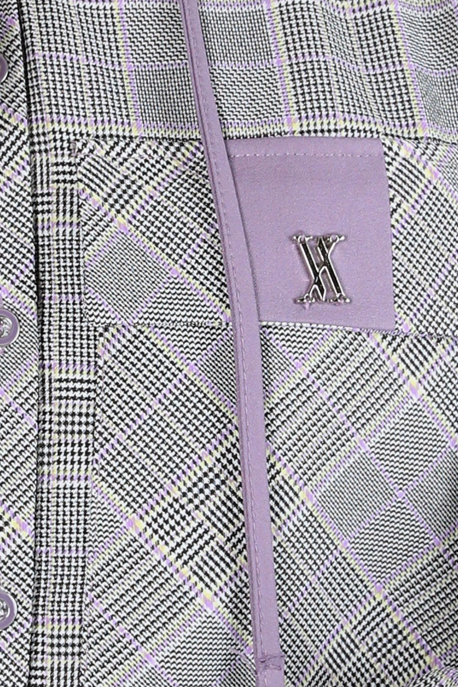 Tesettür giyim MOR EKOSE DESENLİ TUNİK 44247