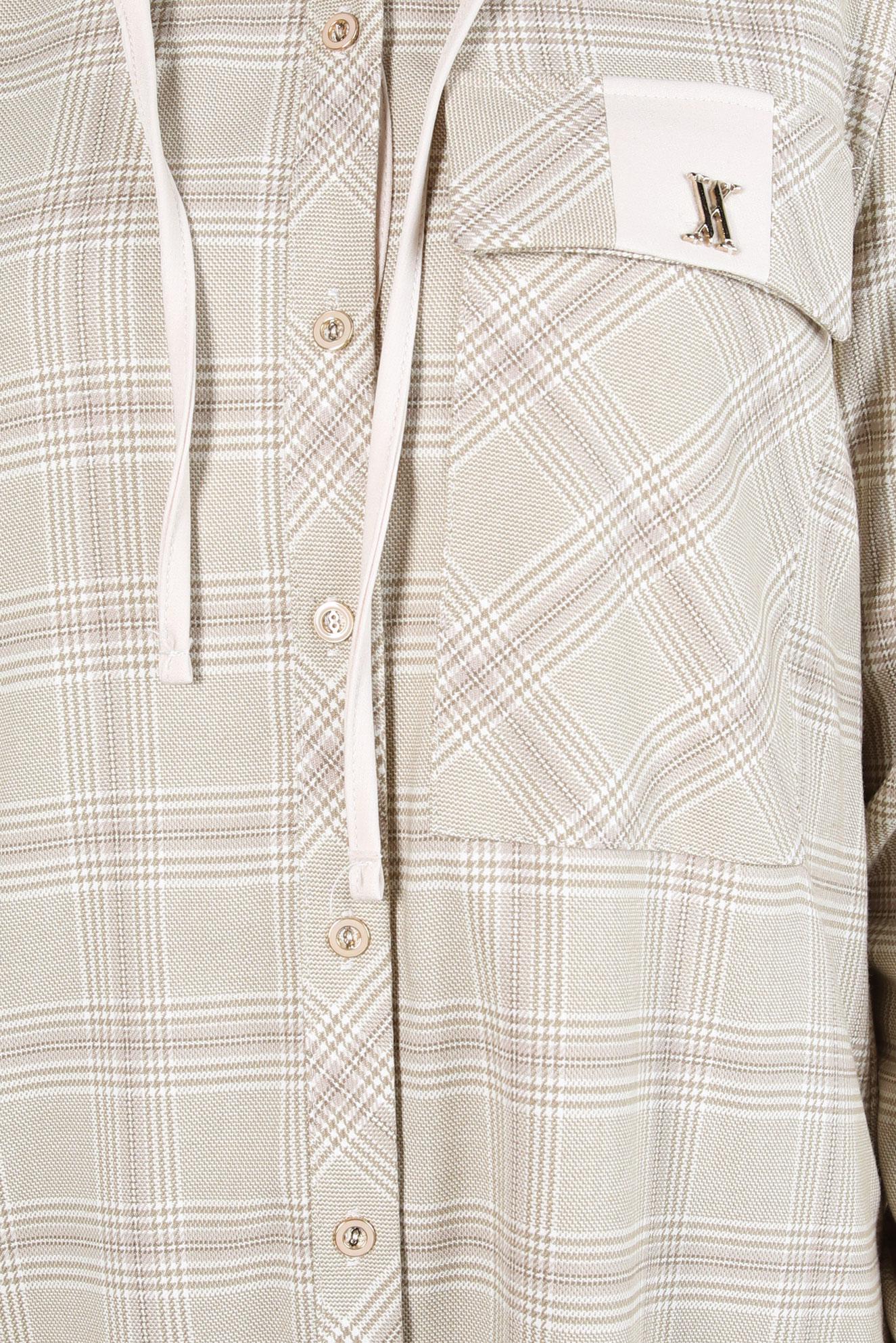 Tesettür giyim KAHVE KAPÜŞONLU TUNİK 44247-2