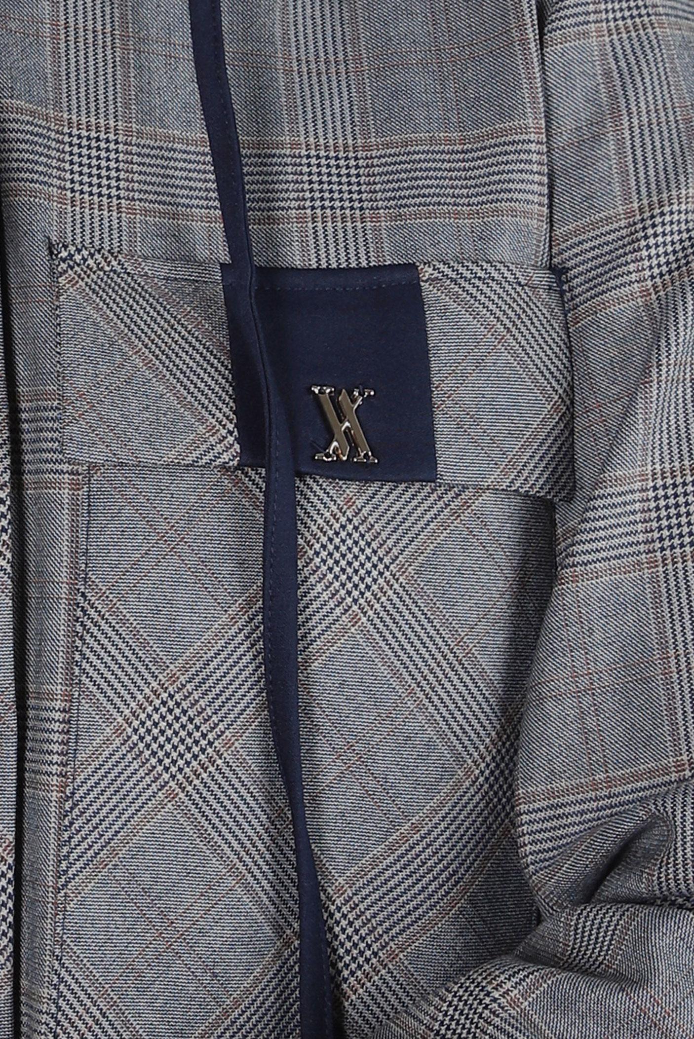 Tesettür giyim GRİ EKOSE DESENLİ TUNİK 44247-4