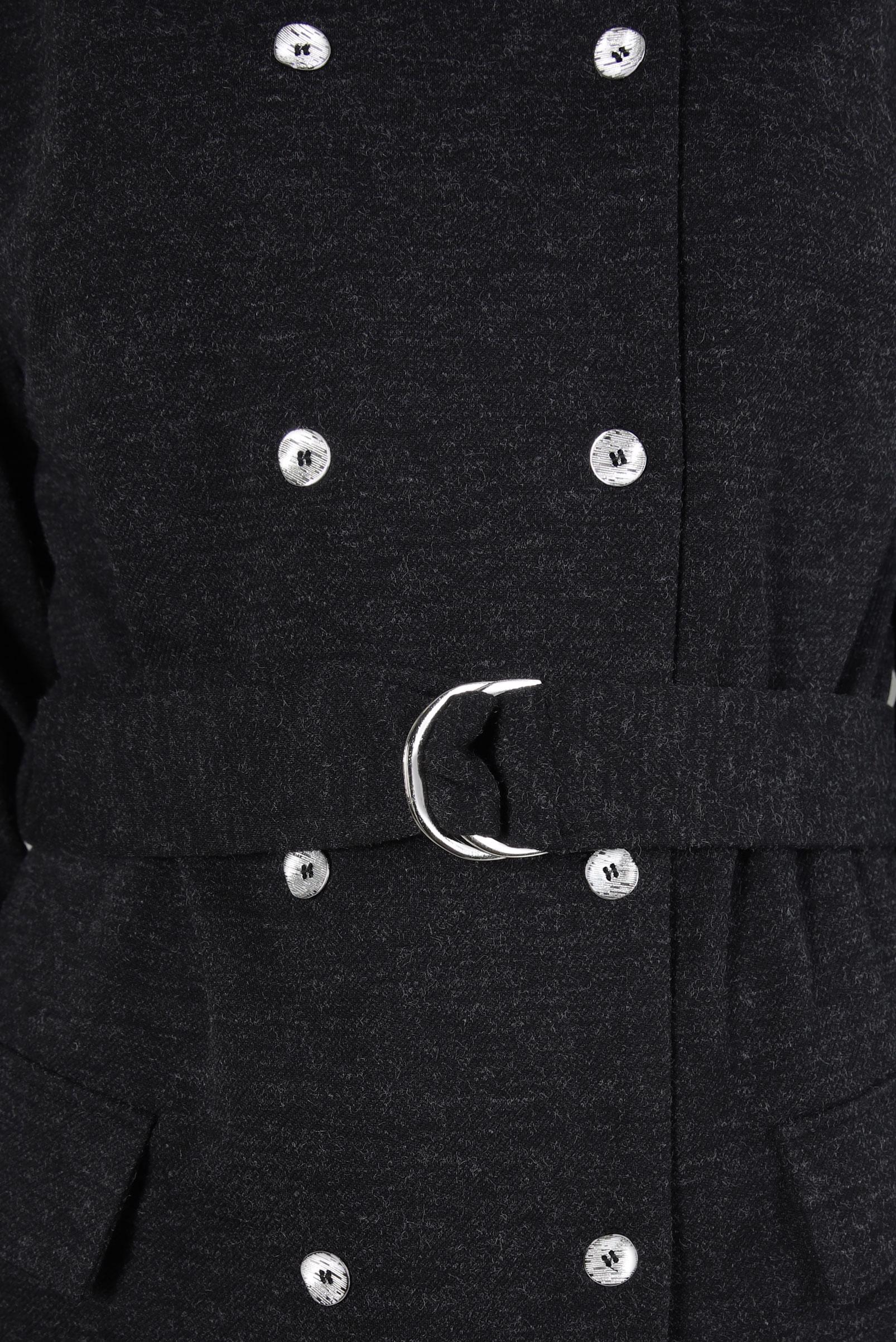 Tesettür giyim SİYAH KEMERLİ TUNİK 44295