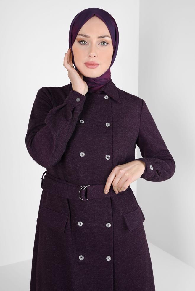 Hijab clothing DAMSON BELTED TUNIC 44295 - ALVİNA
