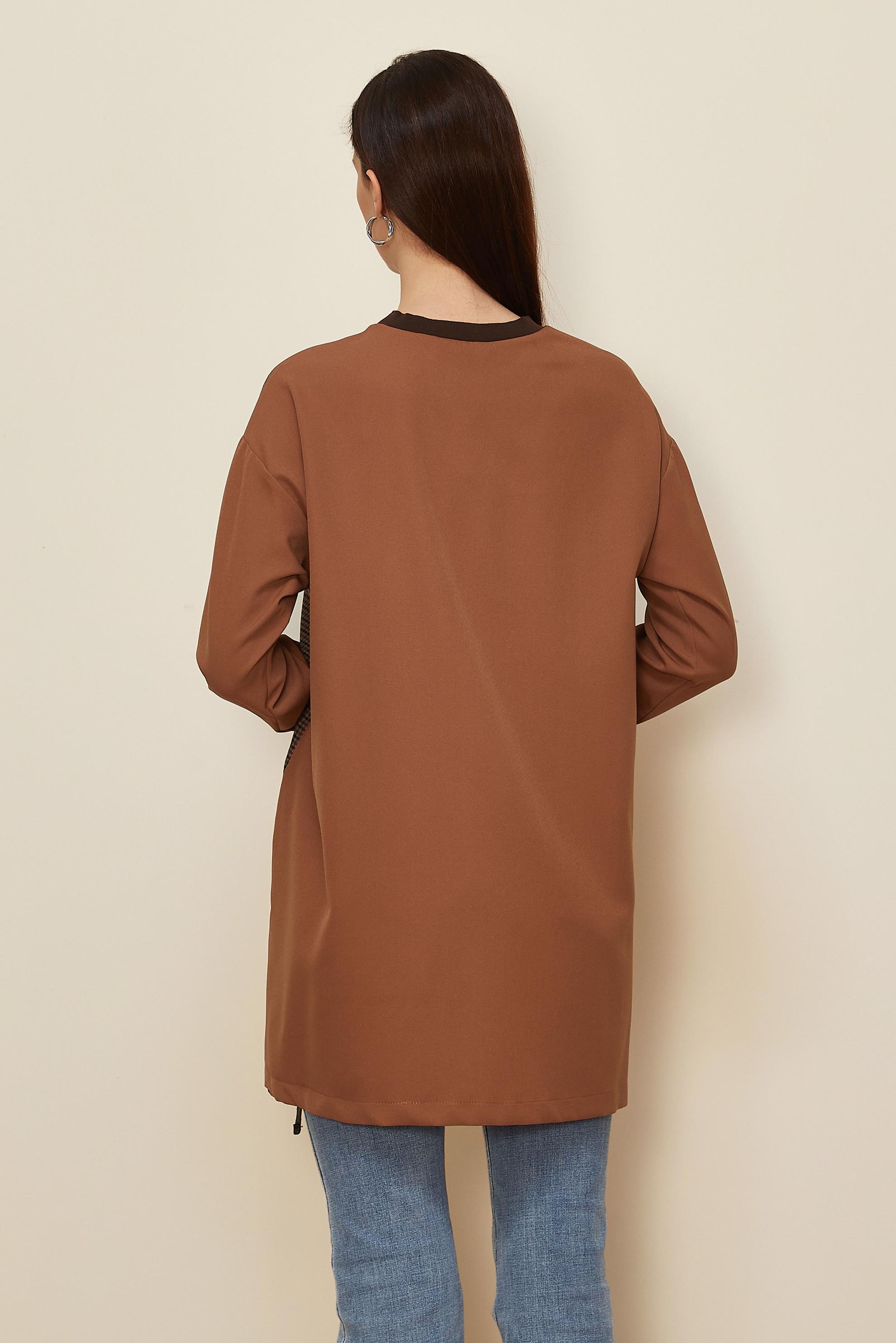 Vêtements hijab ROUGE BORDEAUX TUNIQUE À MOTIFS 44299