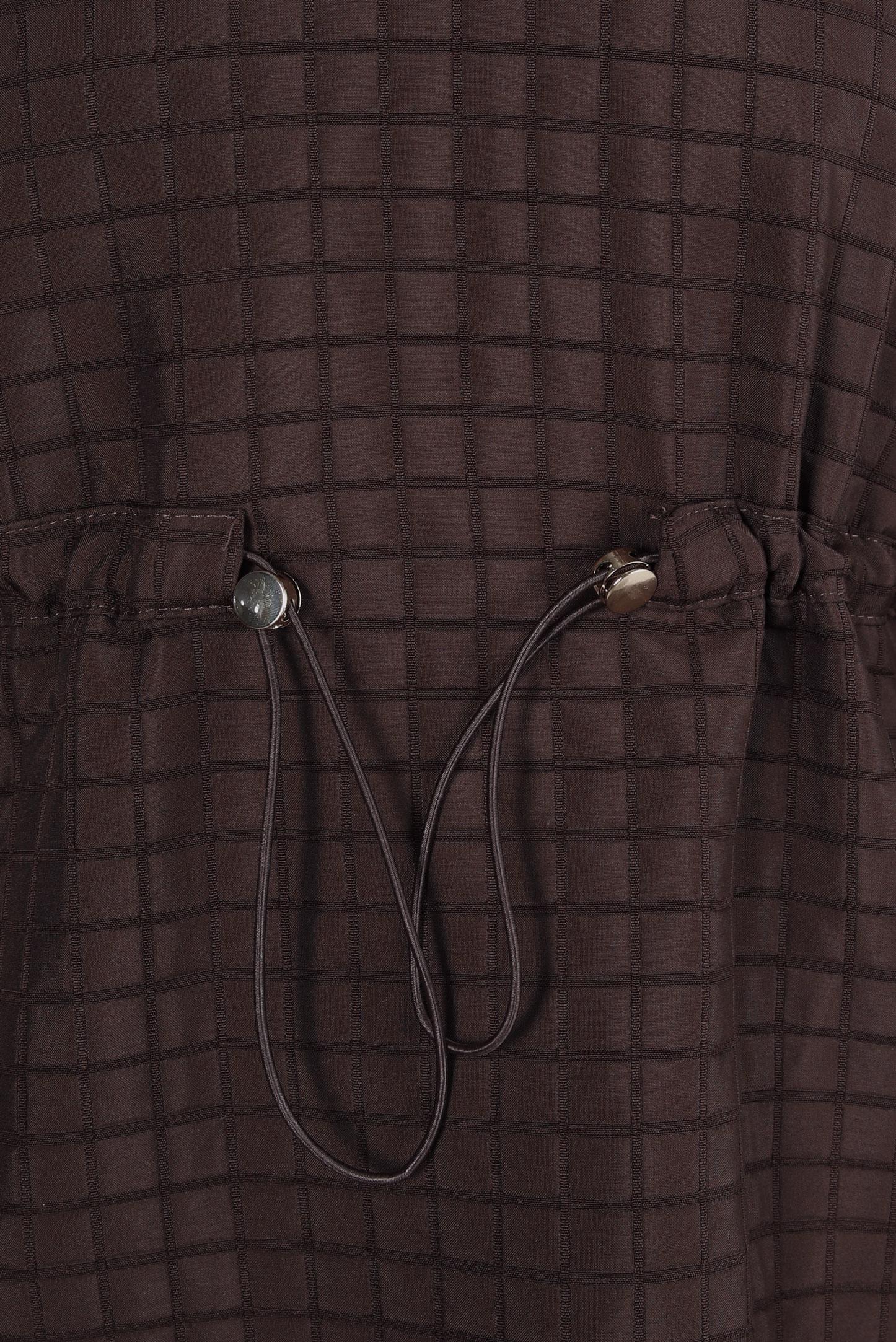 Tesettür giyim KAHVE BELİ LASTİKLİ TUNİK 44300