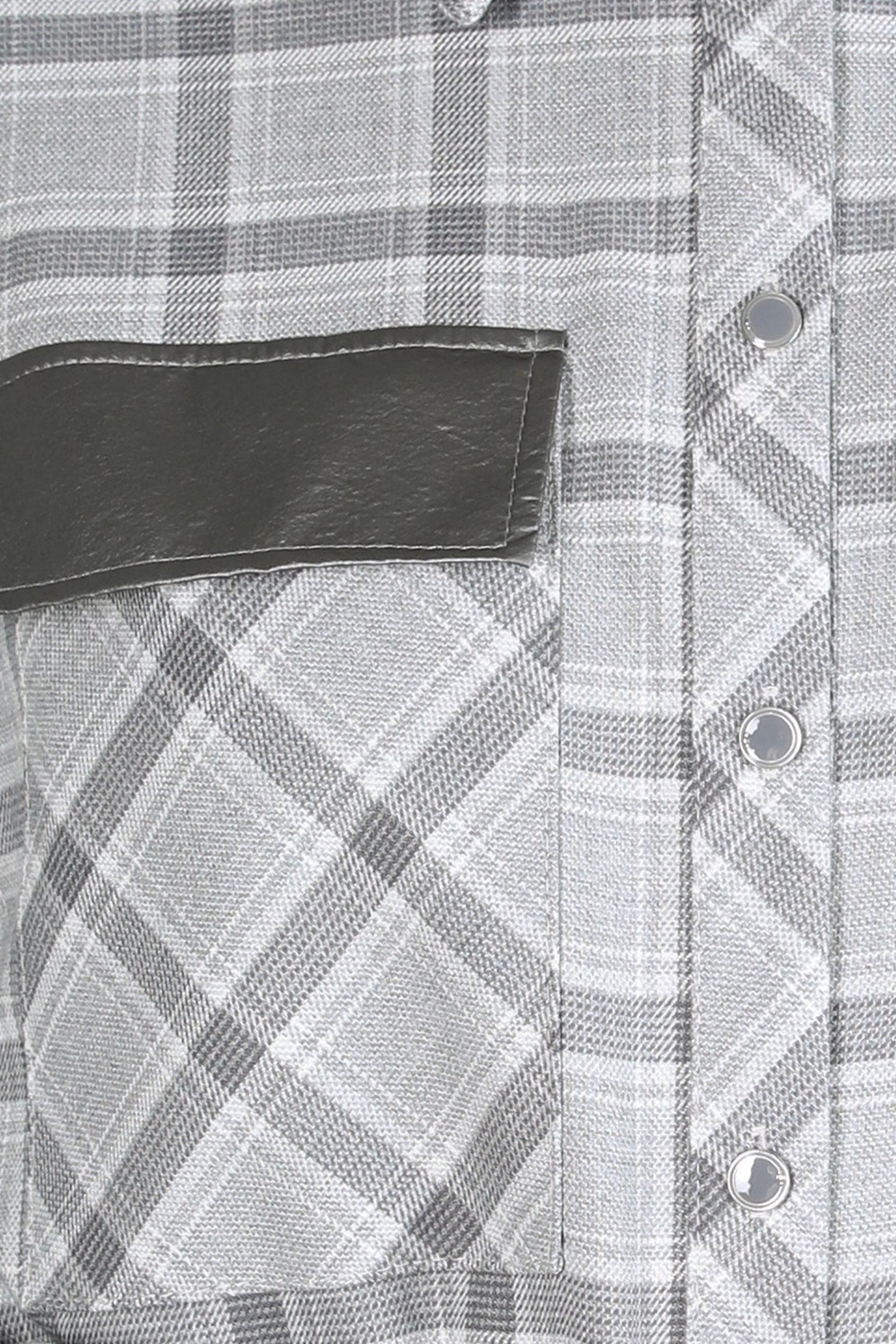 Tesettür giyim GRİ EKOSE DESENLİ TUNİK 44303