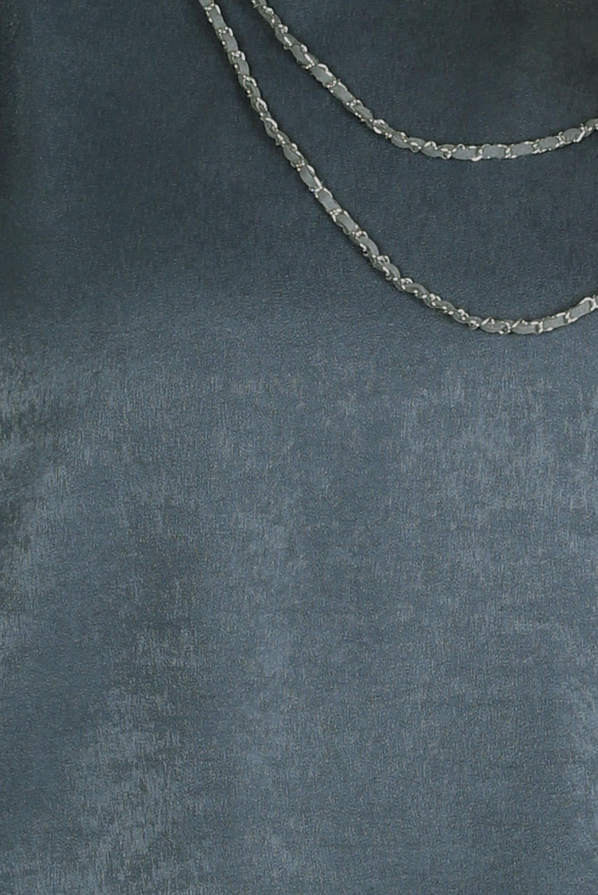 Vêtements hijab GRIS TUNIQUE AVEC DÉTAIL CHAÎNE 44309