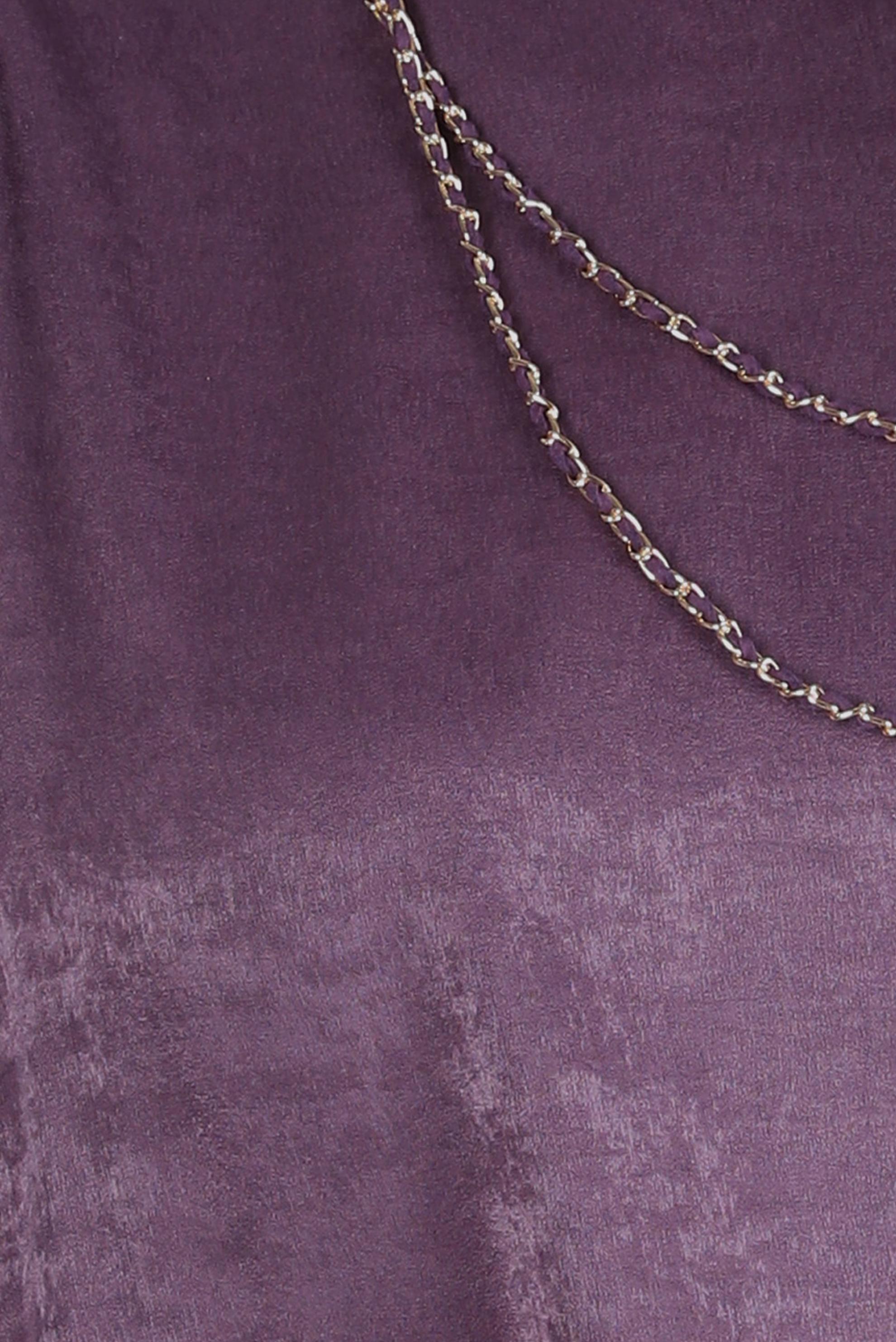 Tesettür giyim MOR ZİNCİR DETAYLI TUNİK 44309