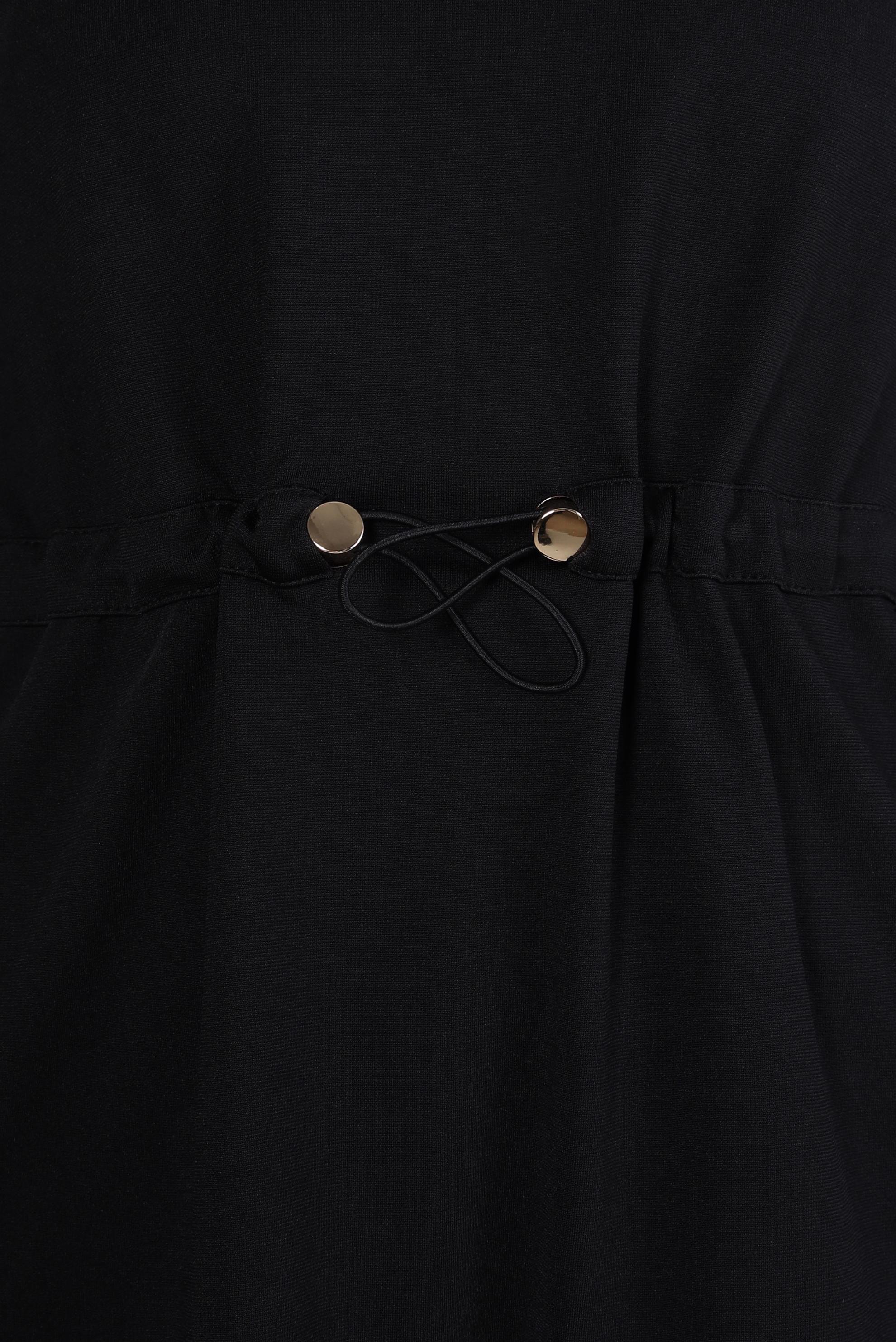 Tesettür giyim SİYAH GÖMLEK YAKA TUNİK 44313