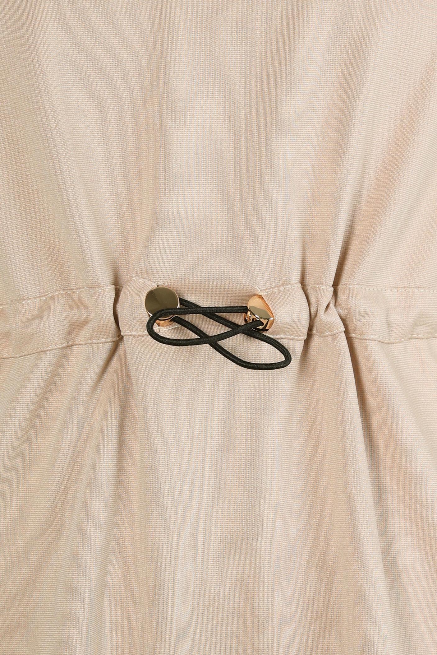 Tesettür giyim BEJ GÖMLEK YAKA TUNİK 44313