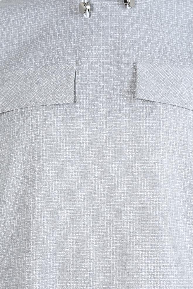 Hijab clothing GREY TUNIC WITH SMOCKING COLLAR 44316 - ALVİNA