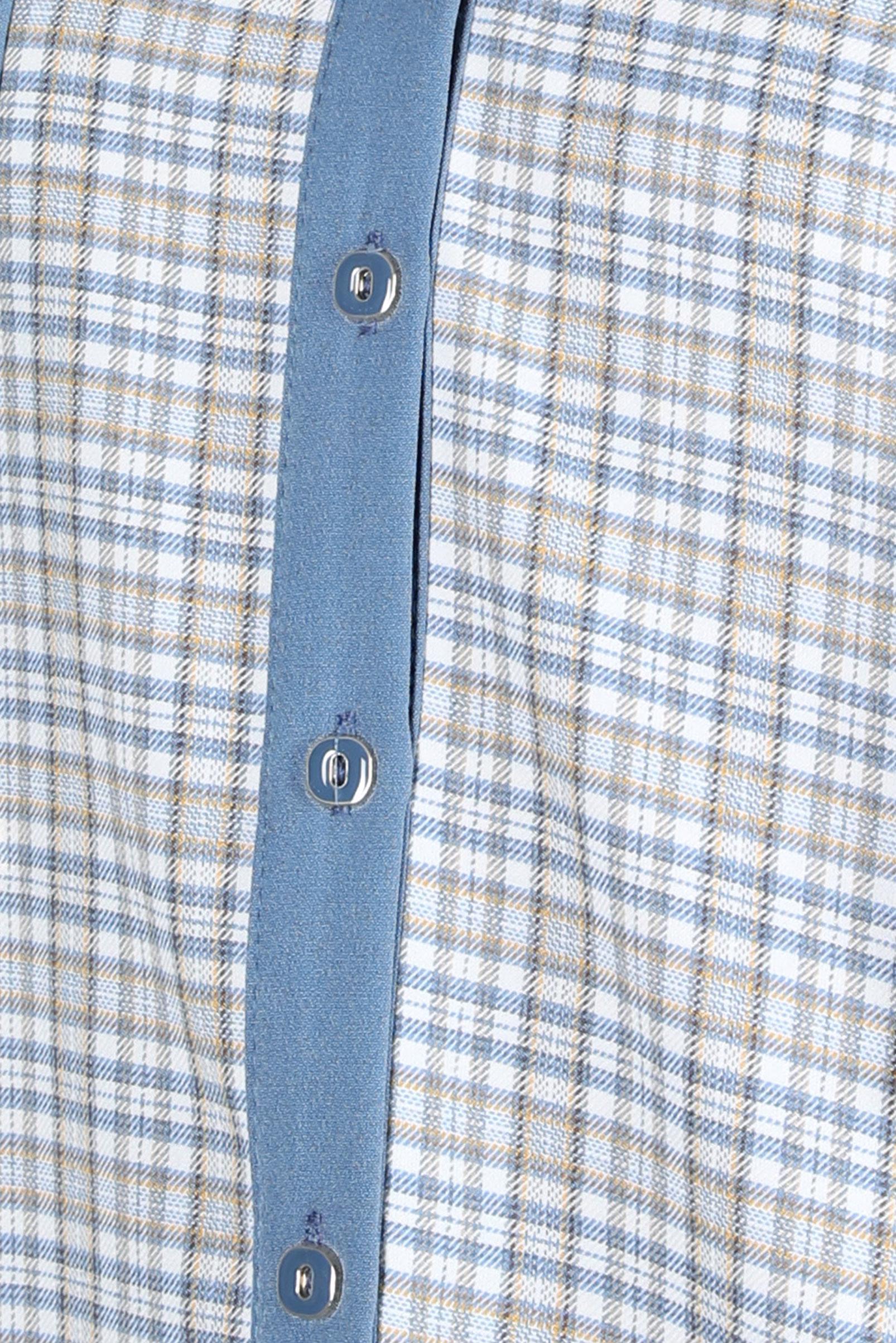 Tesettür giyim MAVİ EKOSE DESENLİ TUNİK 44317