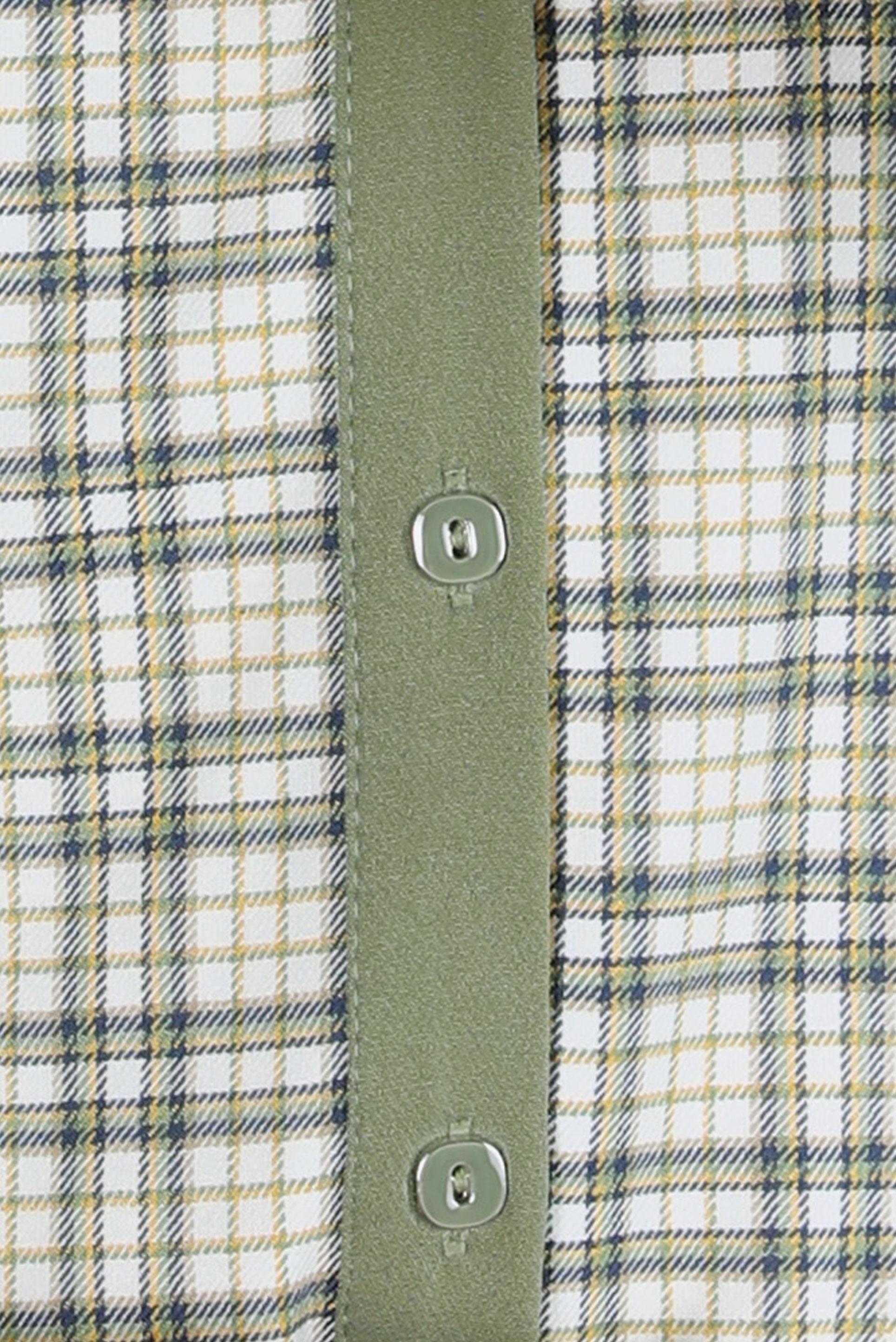 Tesettür giyim YEŞİL EKOSE DESENLİ TUNİK 44317-1