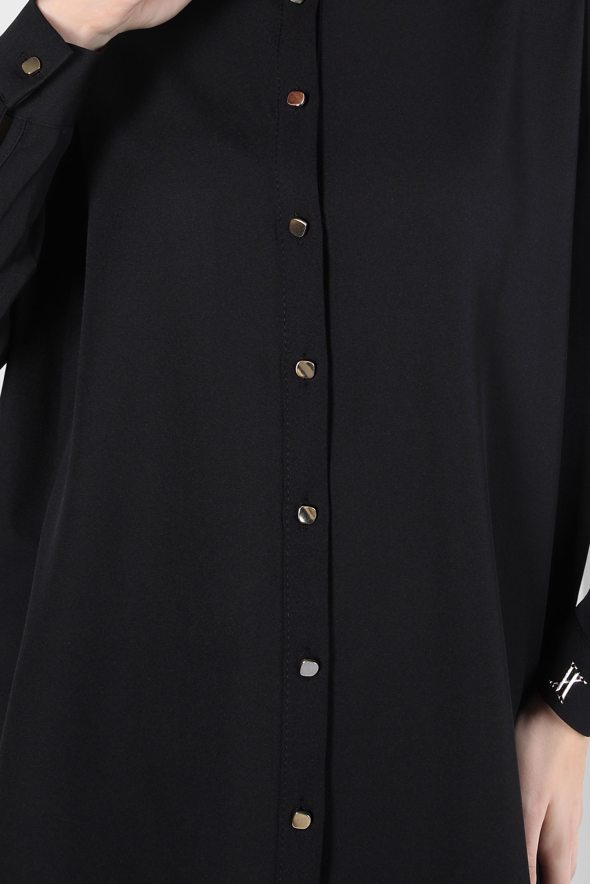 Tesettür giyim SİYAH GÖMLEK TUNİK 44320