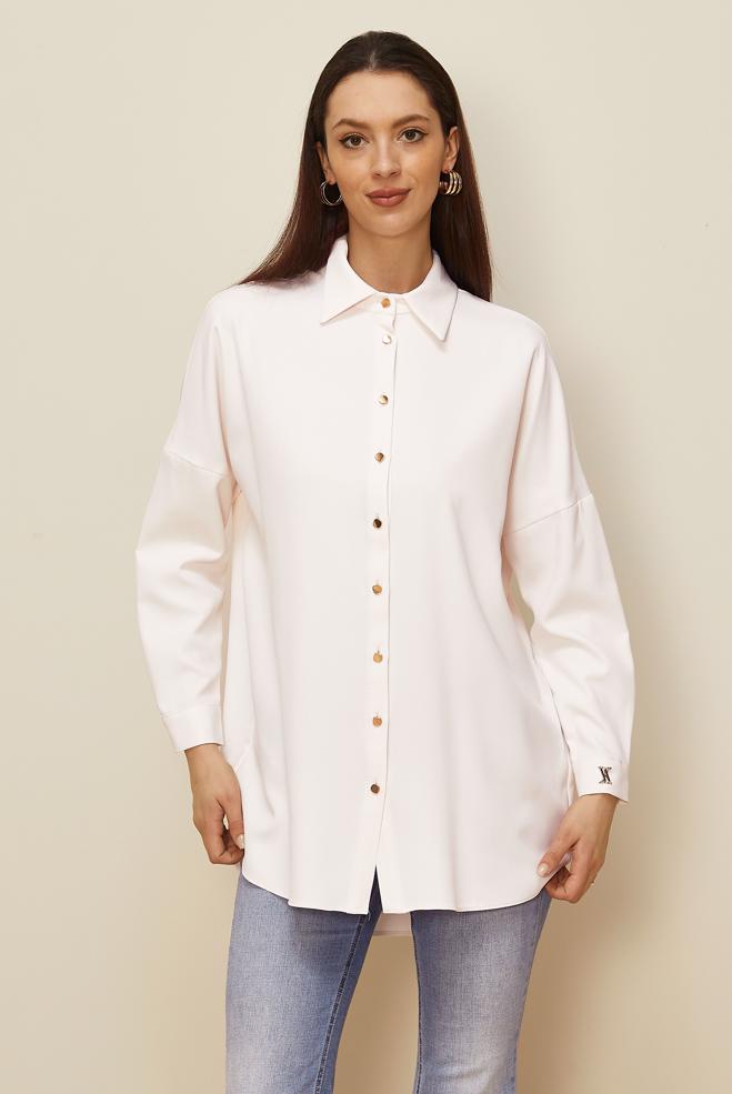 Vêtements hijab BLANC CHEMISE TUNIQUE 44320 - ALVİNA
