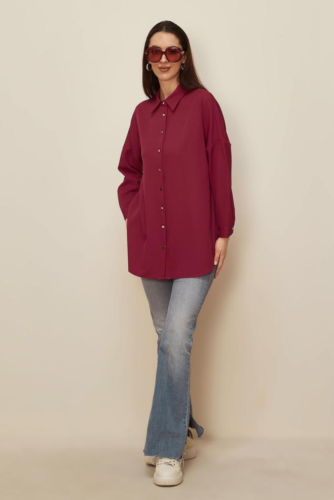 Vêtements hijab FUCHSIA CHEMISE TUNIQUE 44320 - ALVİNA