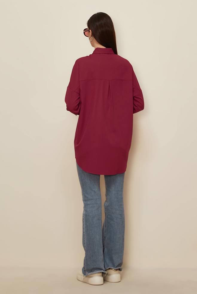 Vêtements hijab FUCHSIA CHEMISE TUNIQUE 44320 - ALVİNA