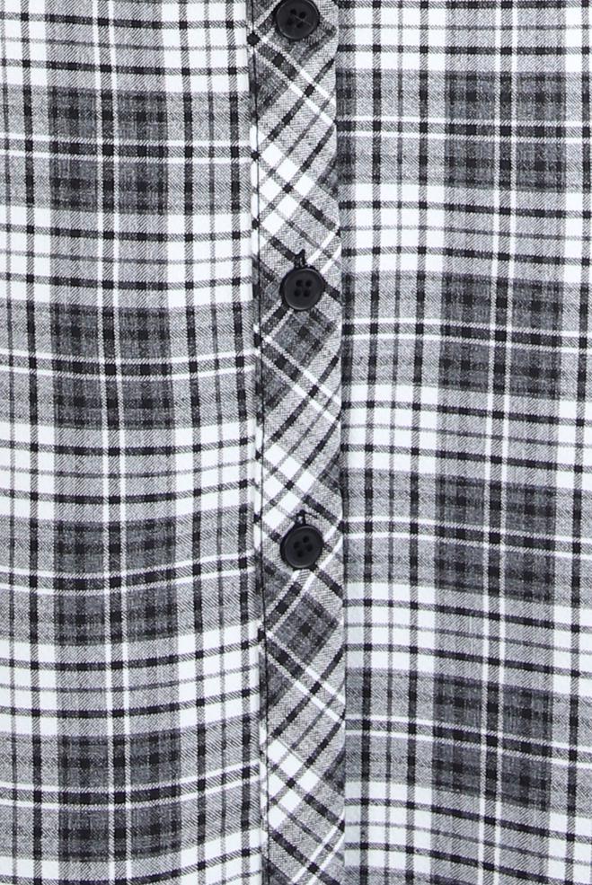 Hijab clothing BLACK PLAID PATTERNED TUNIC 44324 - ALVİNA