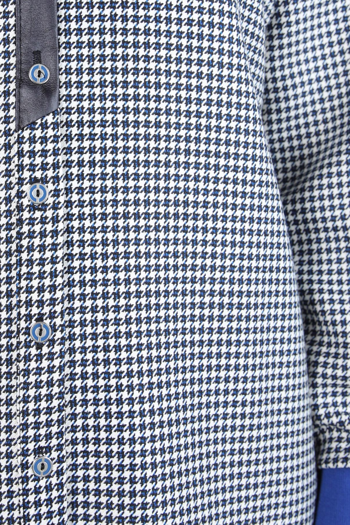 Tesettür giyim LACİVERT KAZAYAĞI DESENLİ GÖMLEK TUNİK 44325