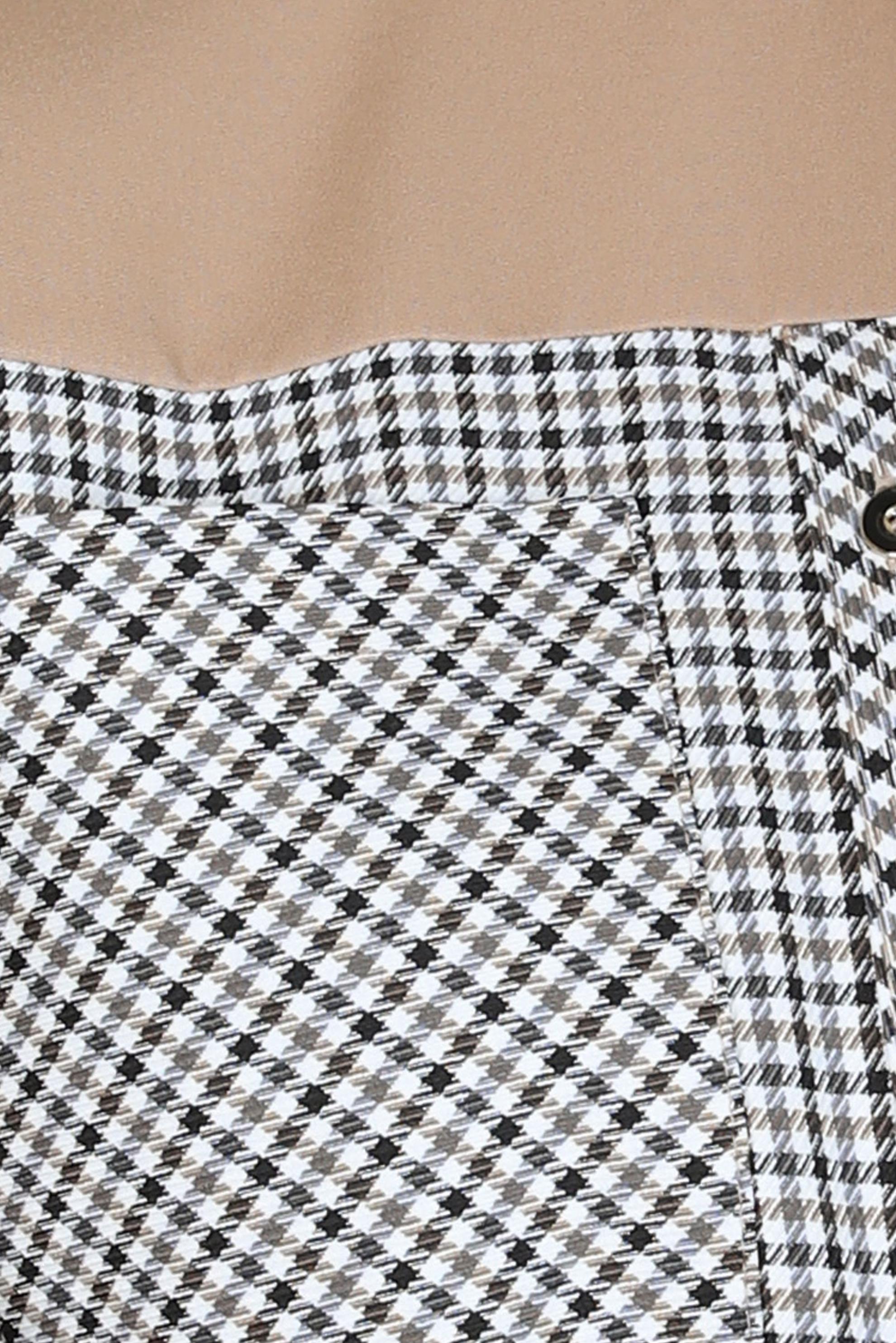 Tesettür giyim KAHVE EKOSE DESENLİ TUNİK 44326