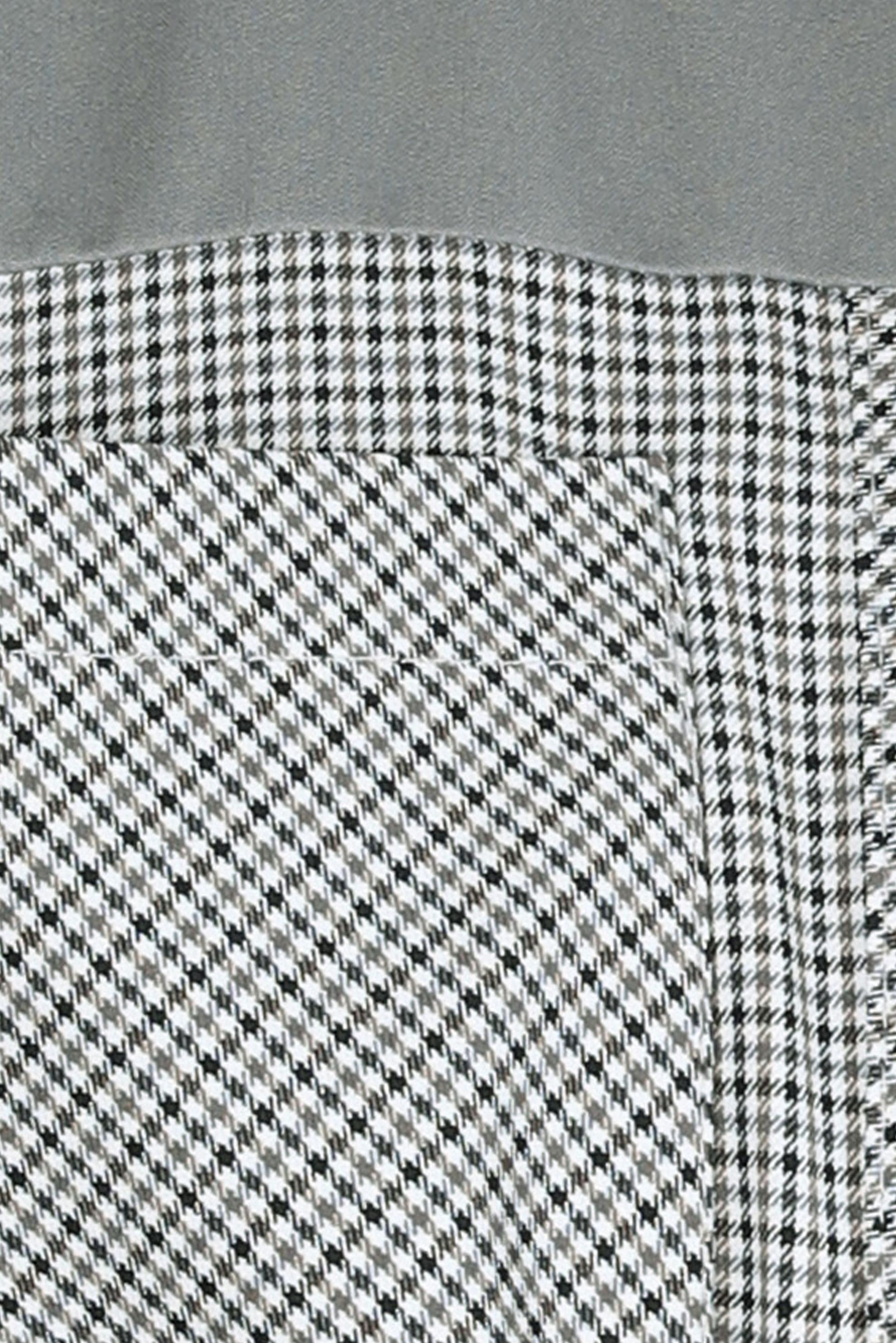 Tesettür giyim GRİ EKOSE DESENLİ TUNİK 44326-1