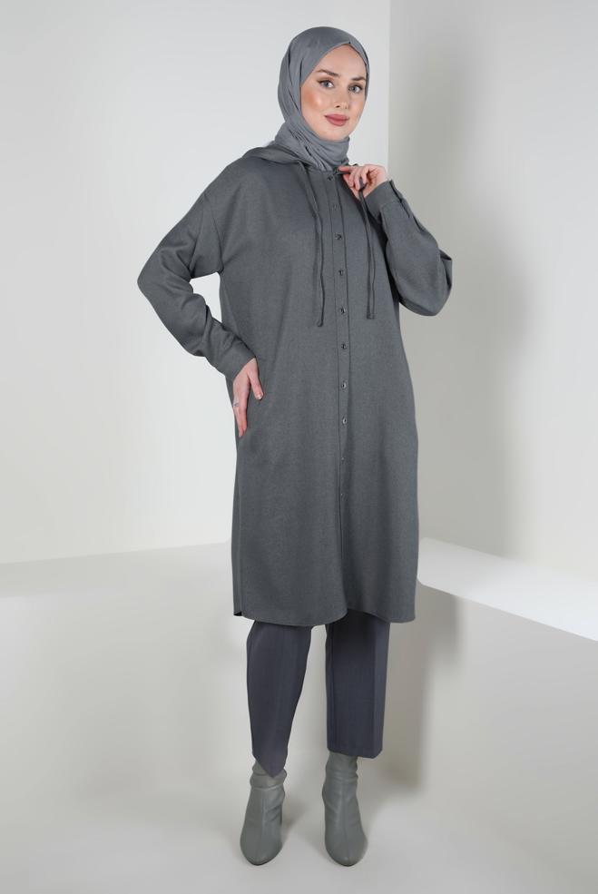 Hijab clothing GREY 44341 44115 TUNİK 40/48 TEK38 - ALVİNA