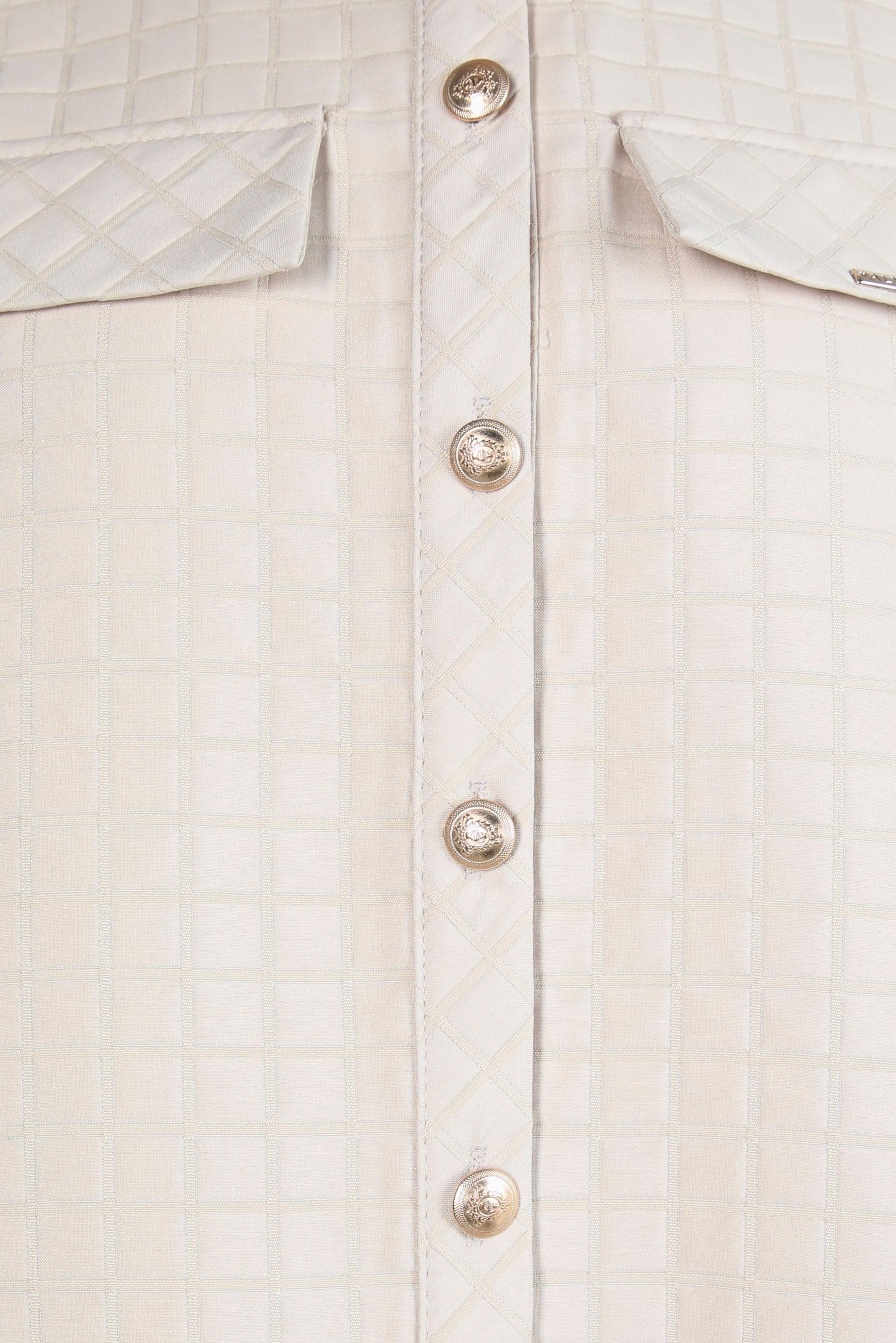 Tesettür giyim BEJ KARE DESENLİ TUNİK 44353