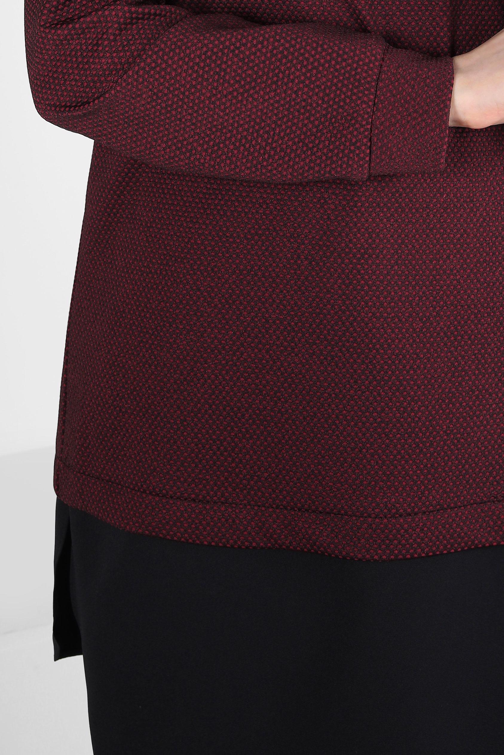 Tesettür giyim BORDO GÖMLEK GARNİLİ TUNİK 44357