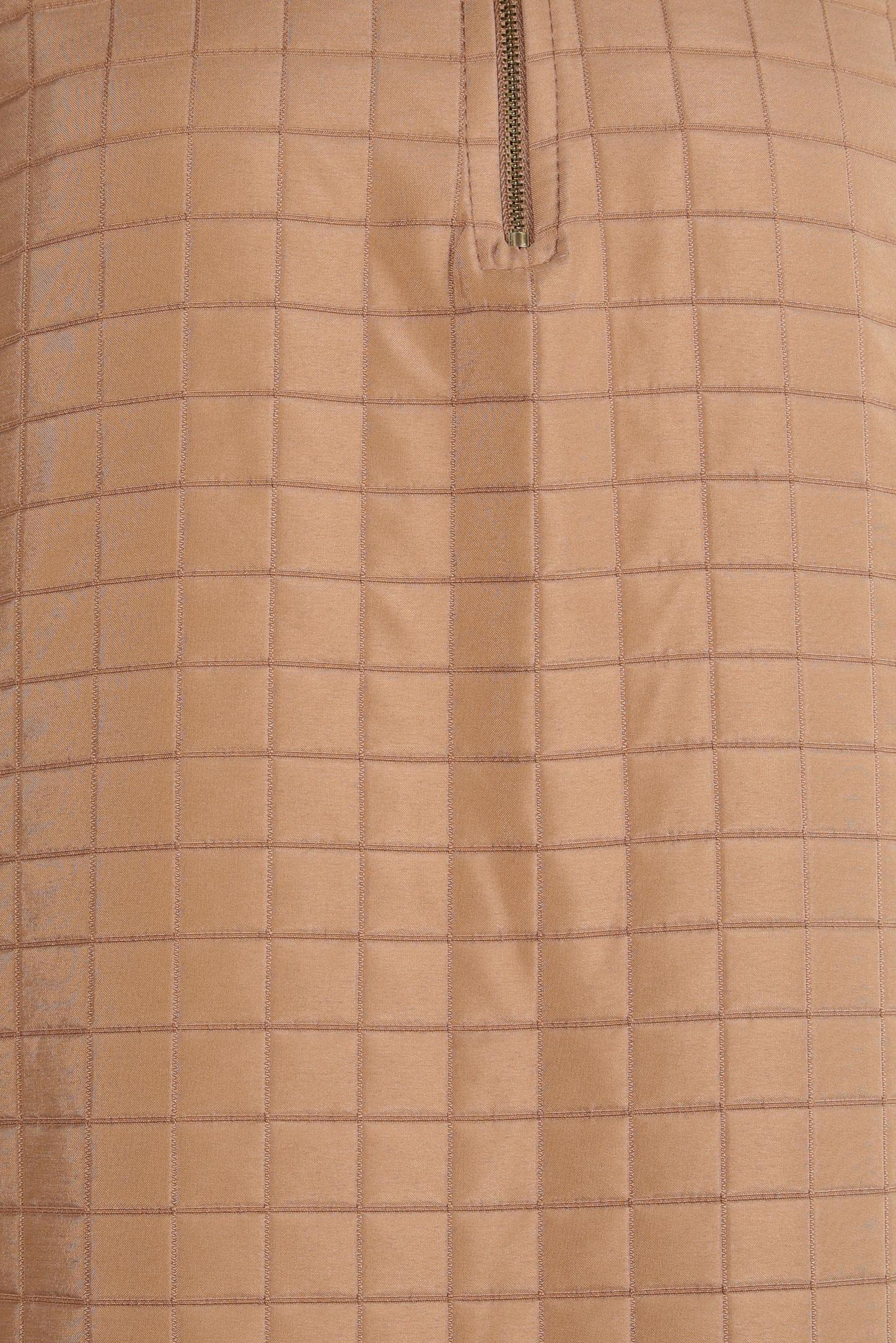 Hijab clothing BROWN QUILTED PANTS SUIT 44361