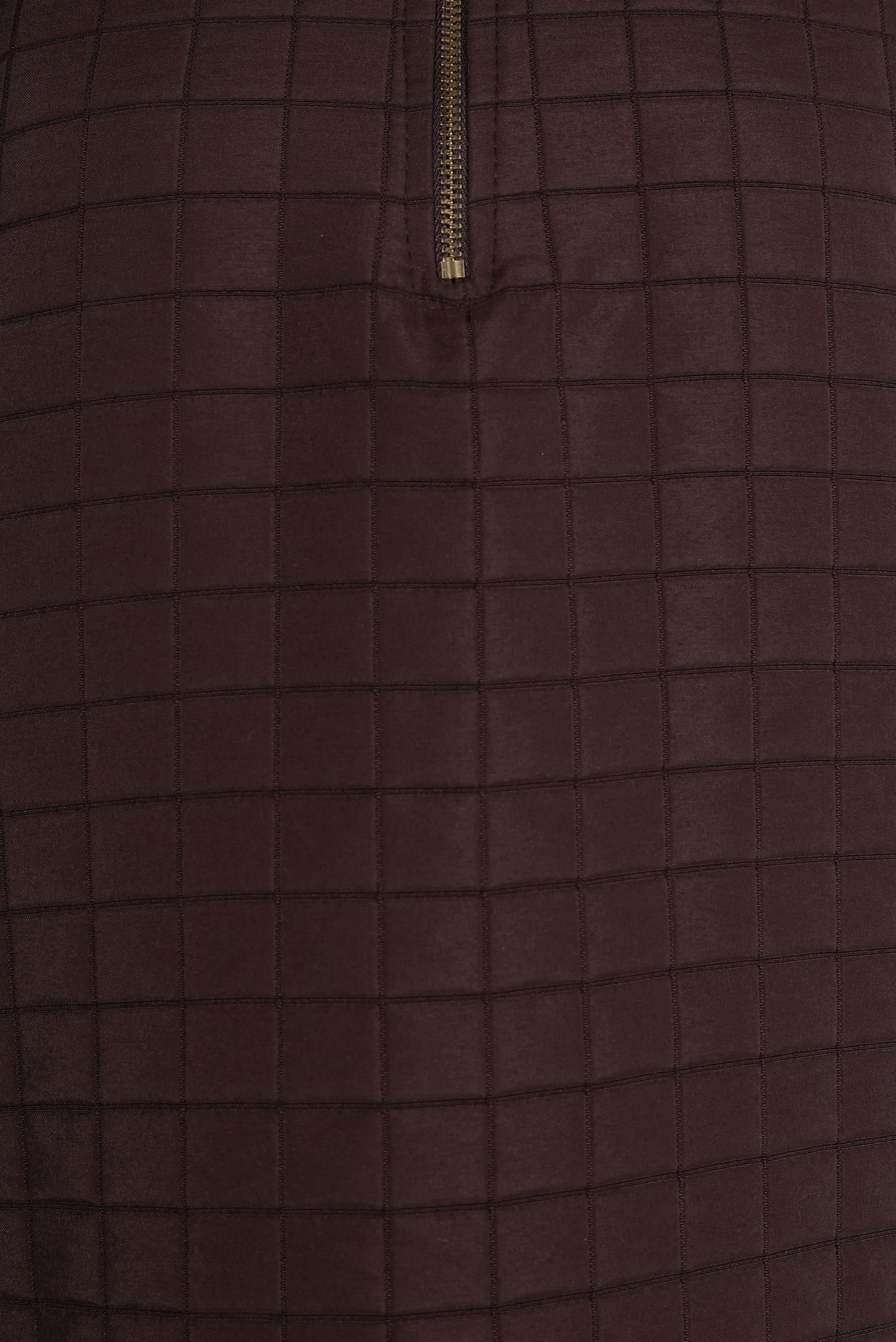 Tesettür giyim KAHVE KAPİTONE DESENLİ PANTOLONLU TAKIM 44361