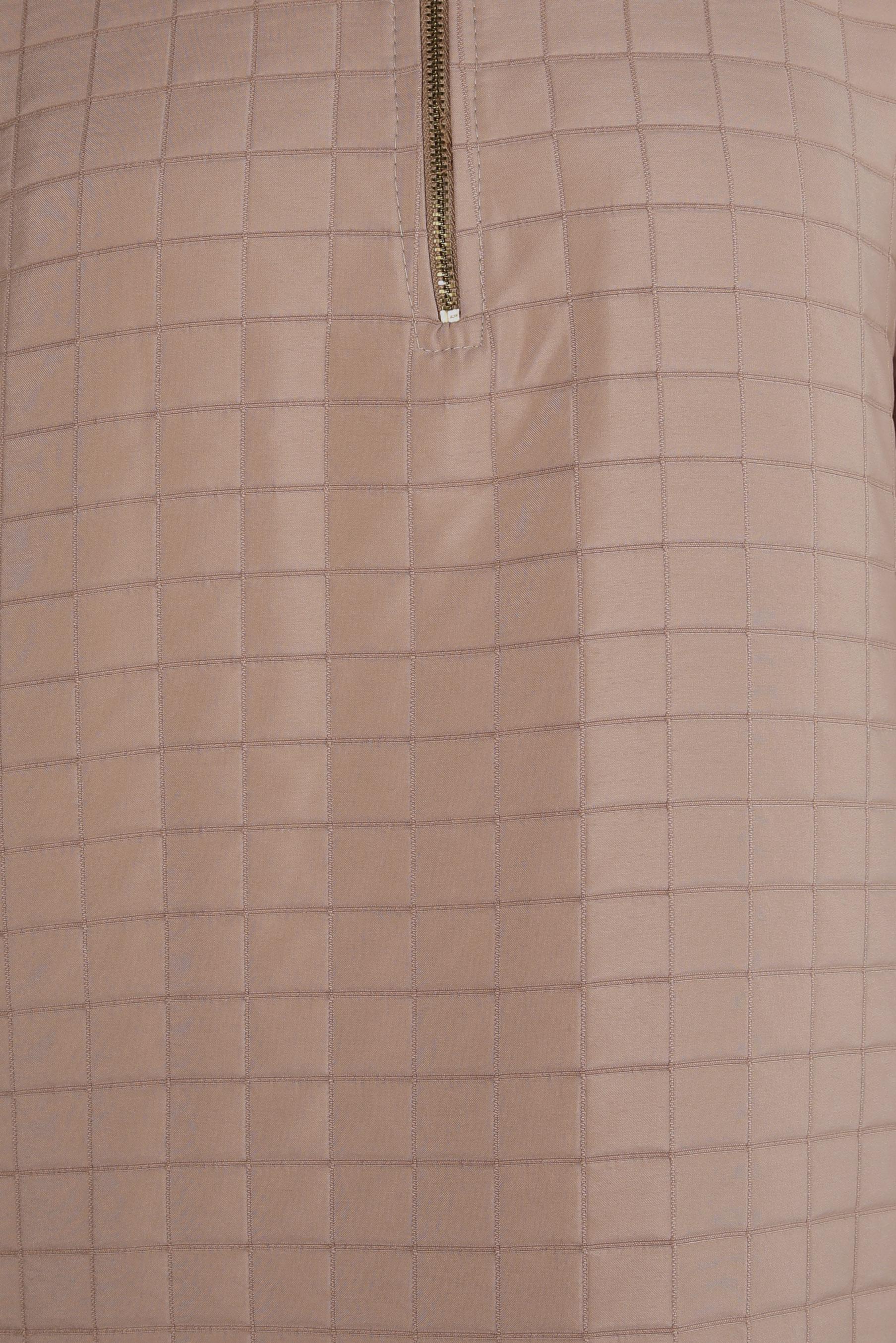 Tesettür giyim KAHVE KAPİTONE DESENLİ PANTOLONLU TAKIM 44361