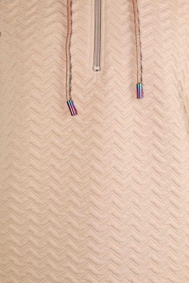 Hijab clothing BEIGE HOODED QUILTED TUNIC 44364 - ALVİNA