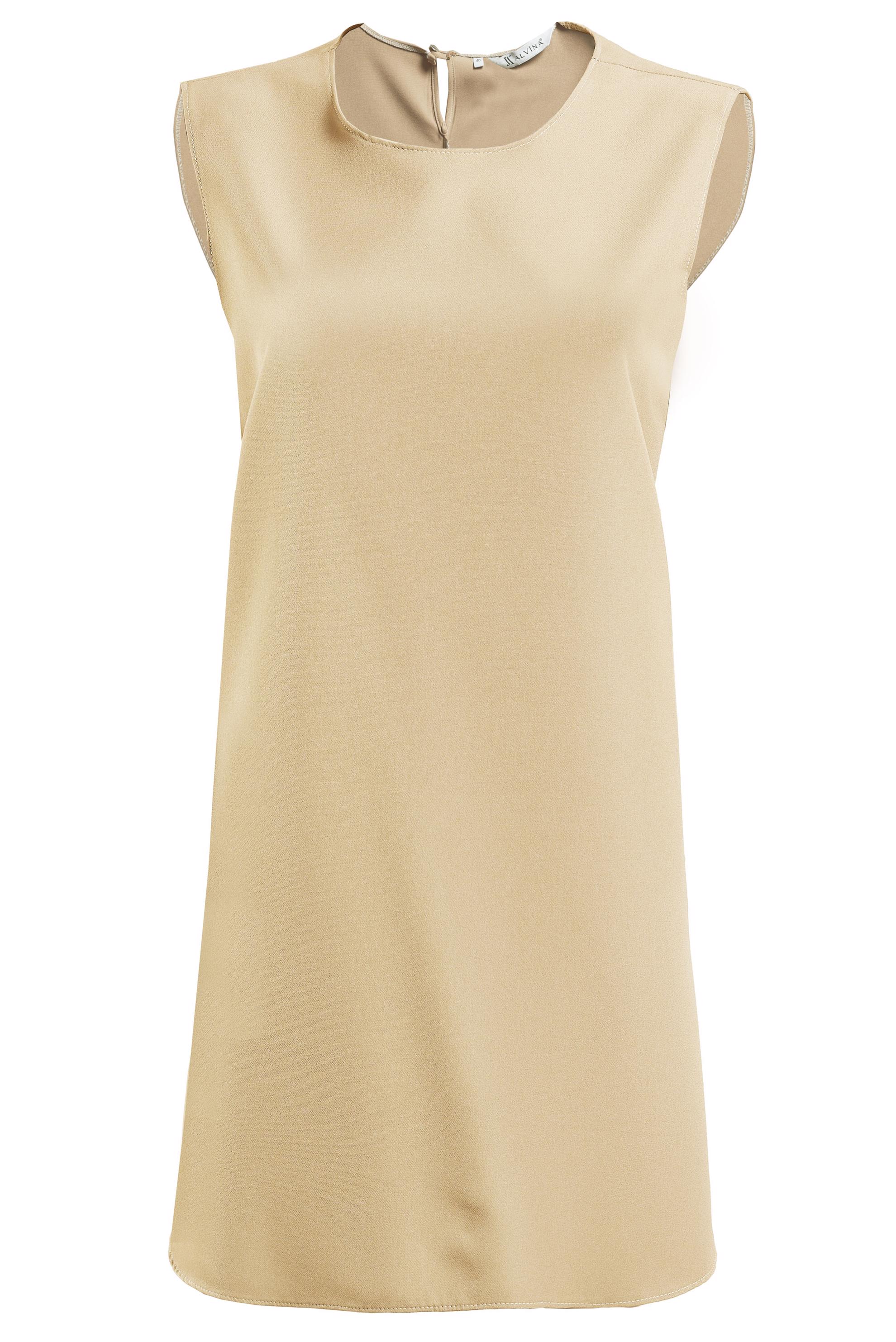 Tesettür giyim BEJ KOLSUZ İÇ TUNİK 4485