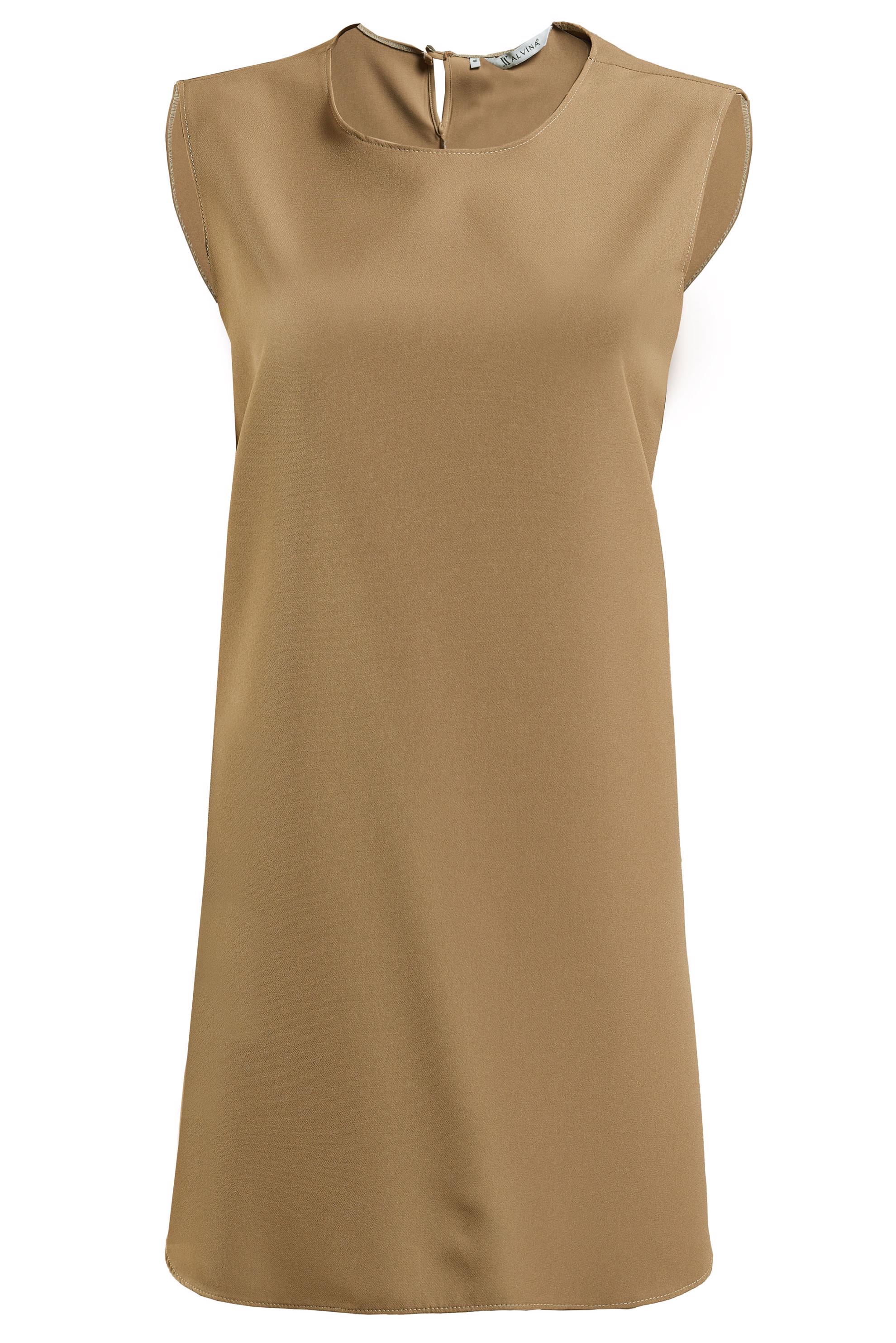 Tesettür giyim KAHVE KOLSUZ İÇ TUNİK 4485