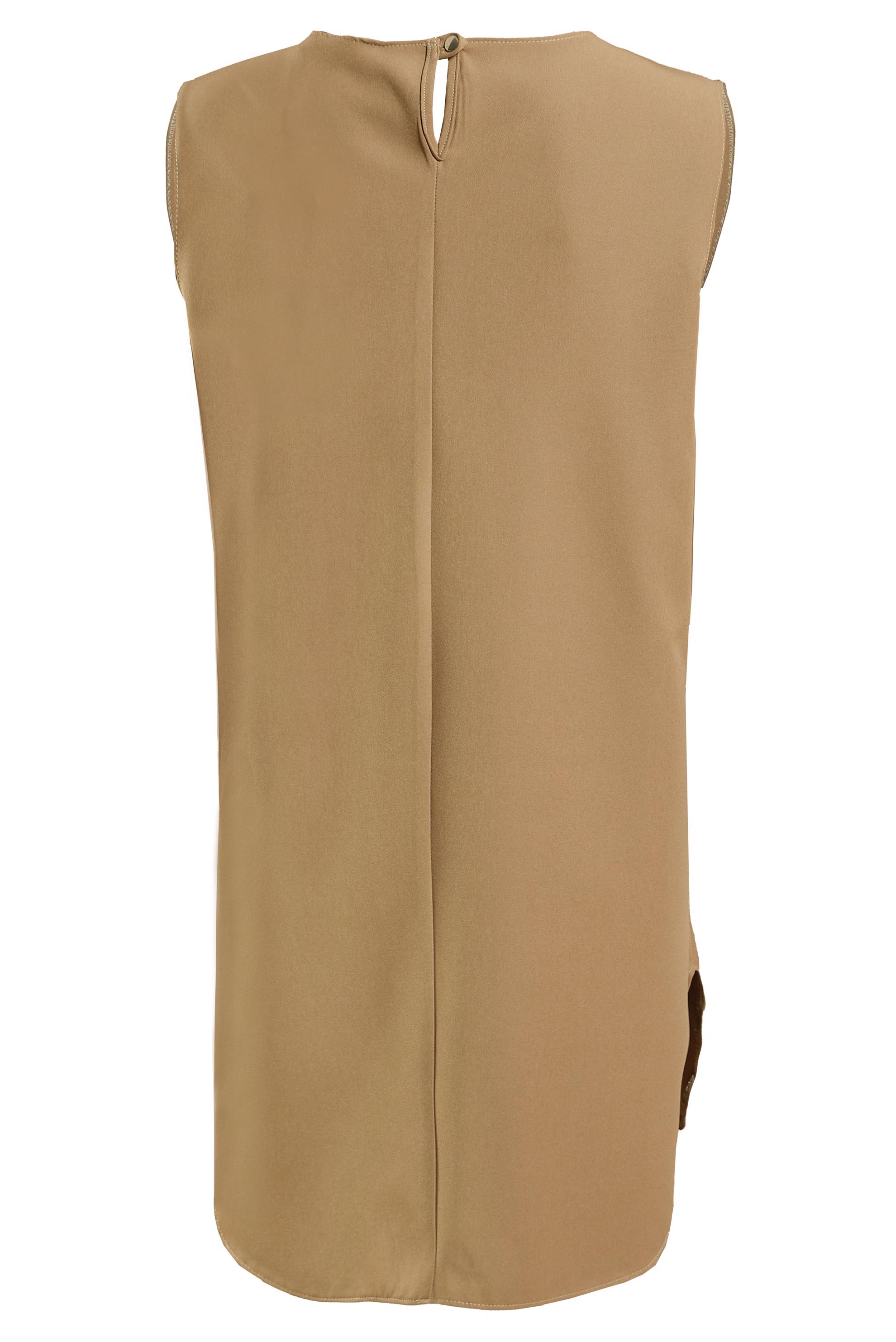 Tesettür giyim KAHVE KOLSUZ İÇ TUNİK 4485