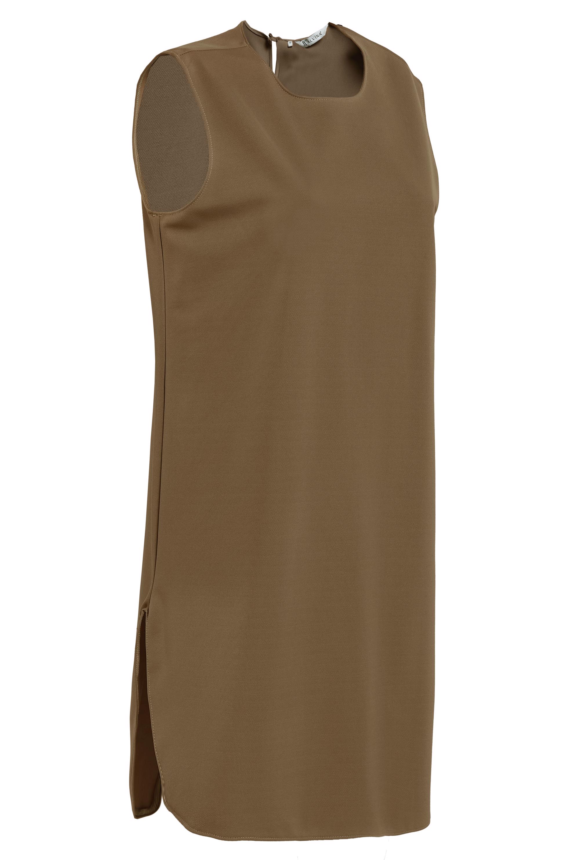 Tesettür giyim VİZON KOLSUZ İÇ TUNİK 4485