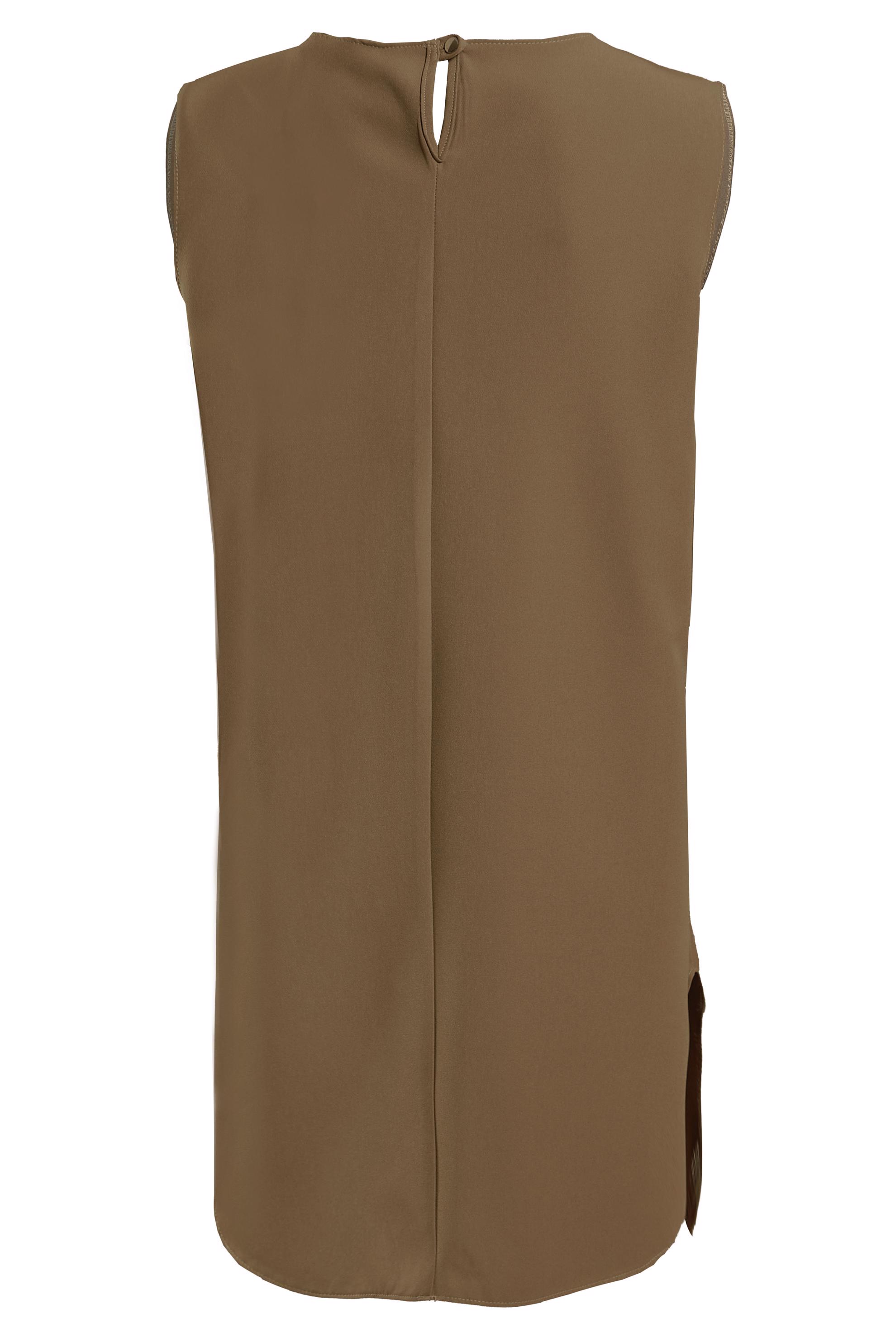 Tesettür giyim VİZON KOLSUZ İÇ TUNİK 4485