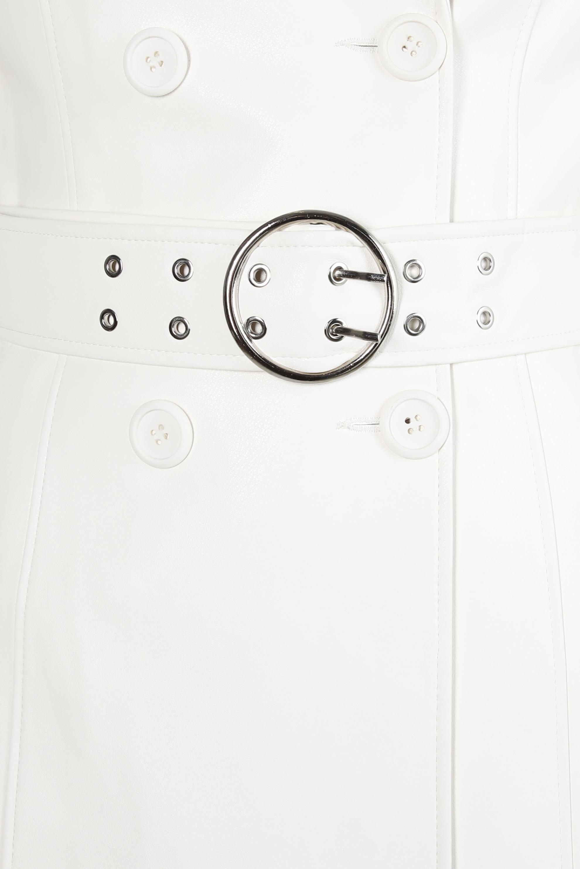 Vêtements hijab BLANC IMPERMÉABLE EN SIMILI CUIR 10692