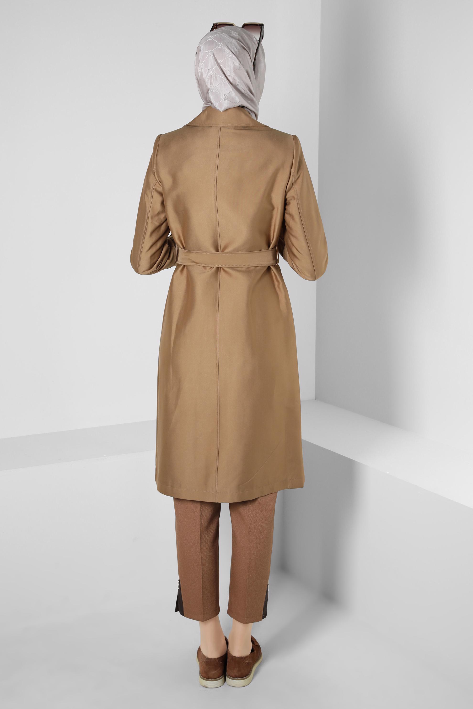 Vêtements hijab BRUN TRENCH-COAT CEINTURE 10800