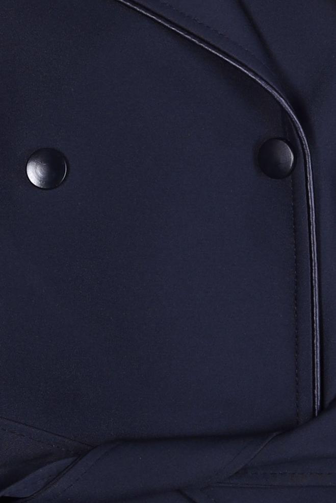 Hijab clothing NAVY BLUE BELTED TRENCH COAT 10800 - ALVİNA