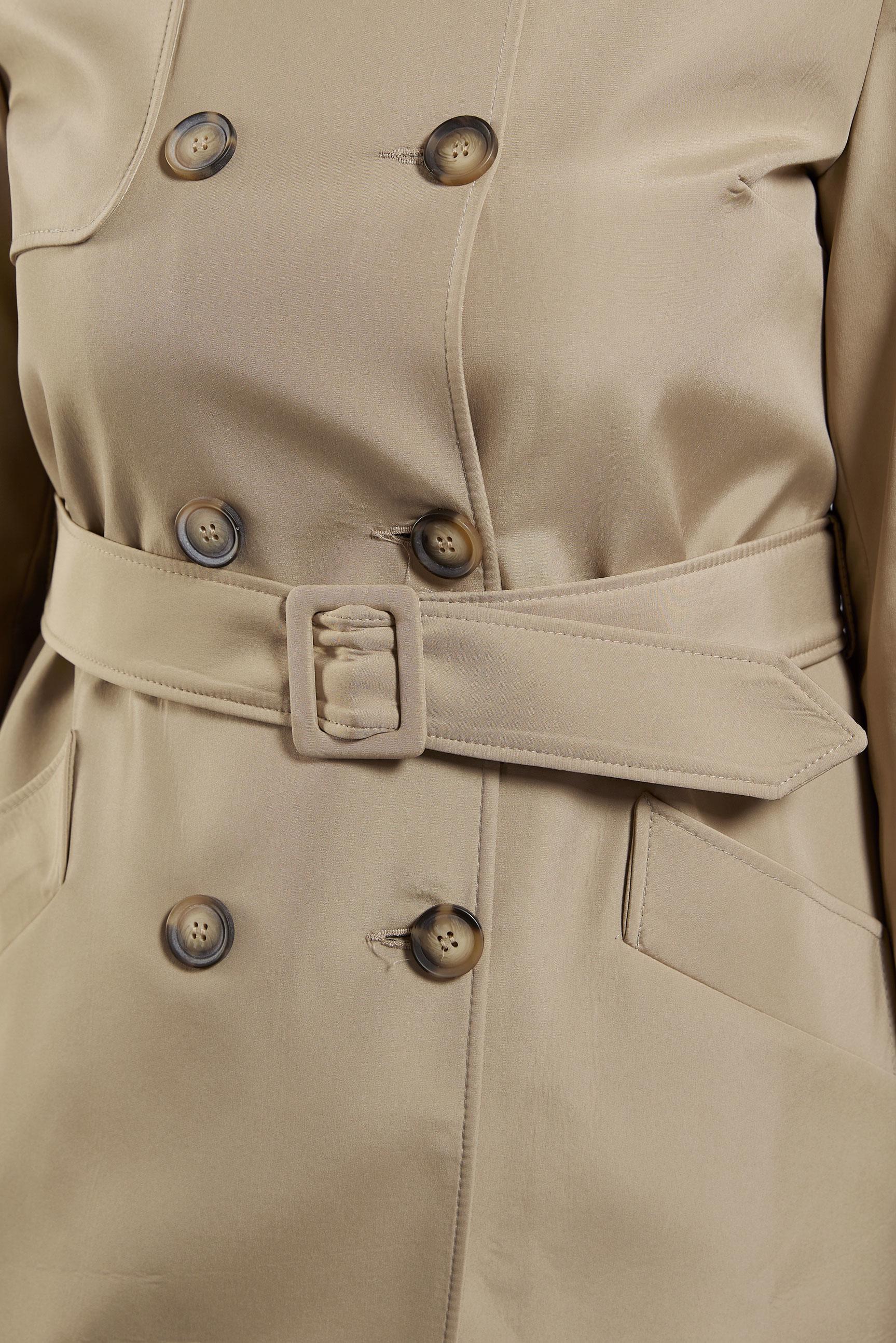 Tesettür giyim BEJ KEMERLİ TRENÇKOT 10801