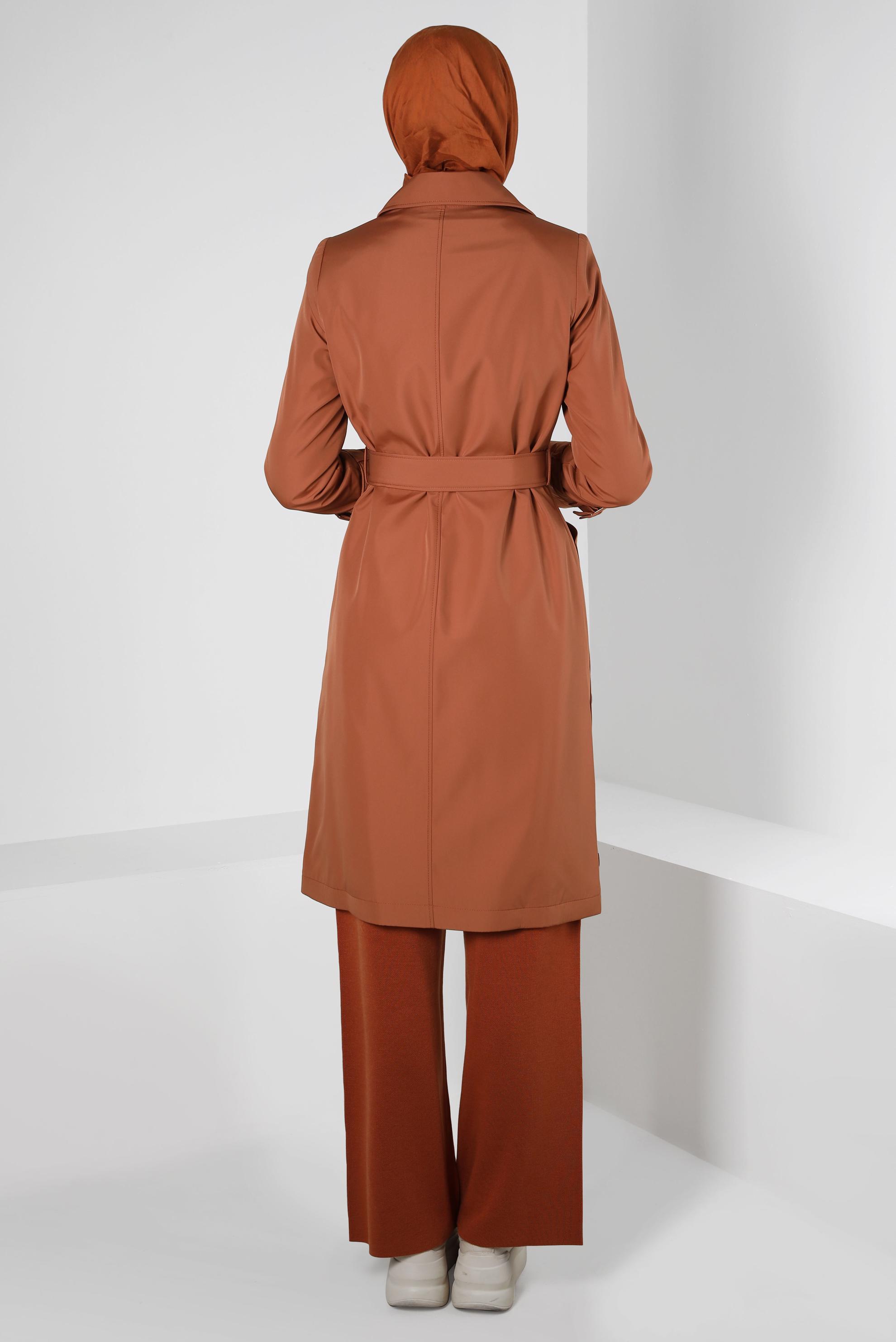Vêtements hijab ORANGE TRENCH CEINTURE CEINTURE 10801